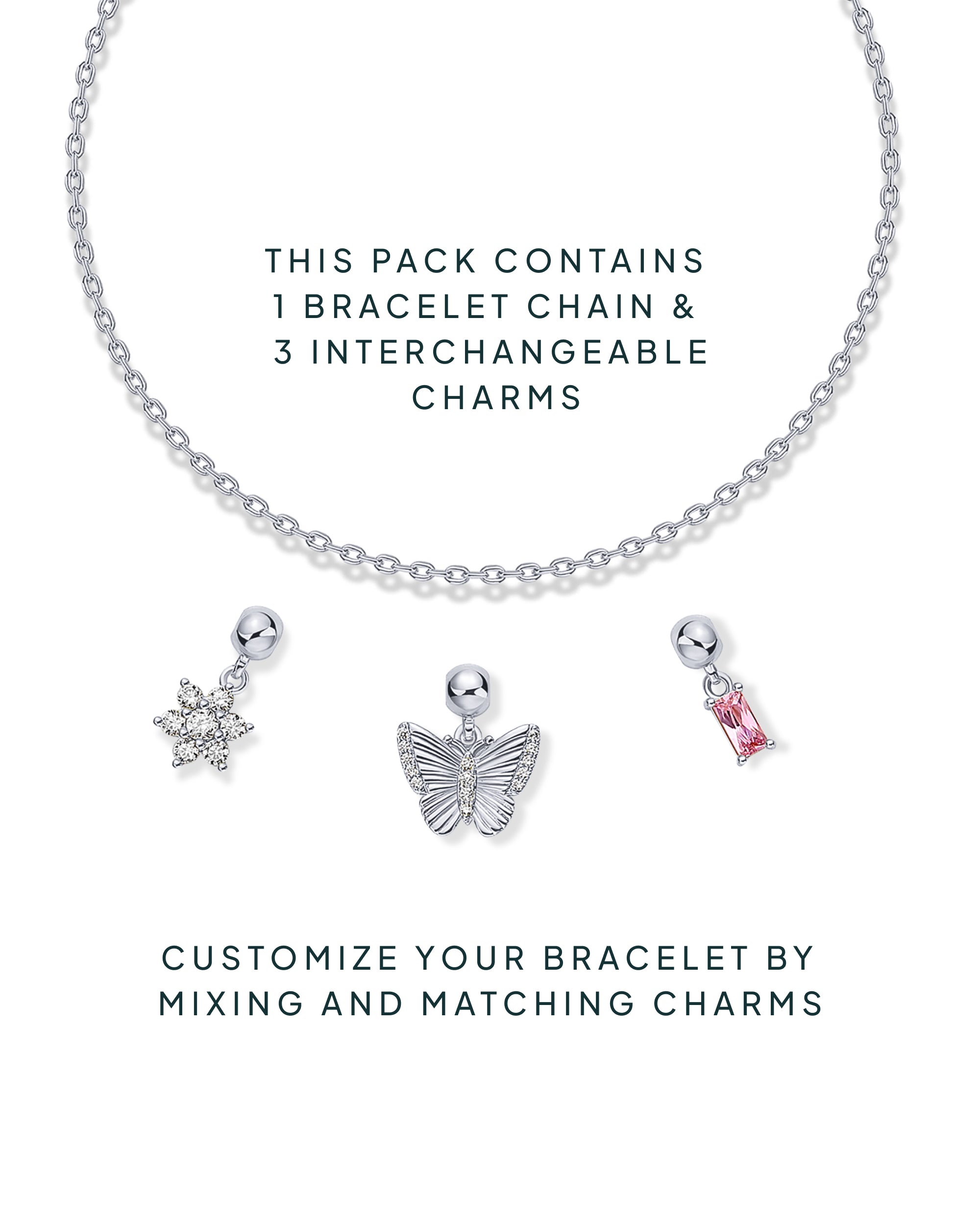 Bloom & Shine Sliding Charm Bracelet Set