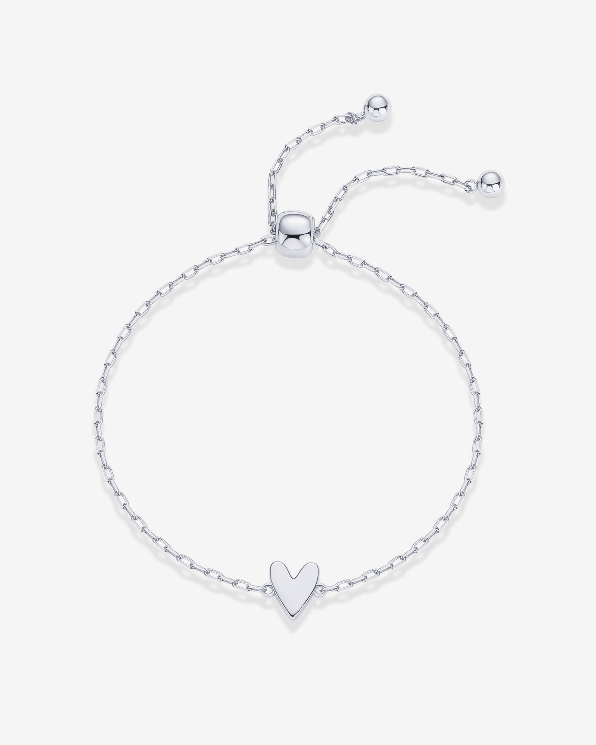 Heart Duo Charm Solitaire Bracelet