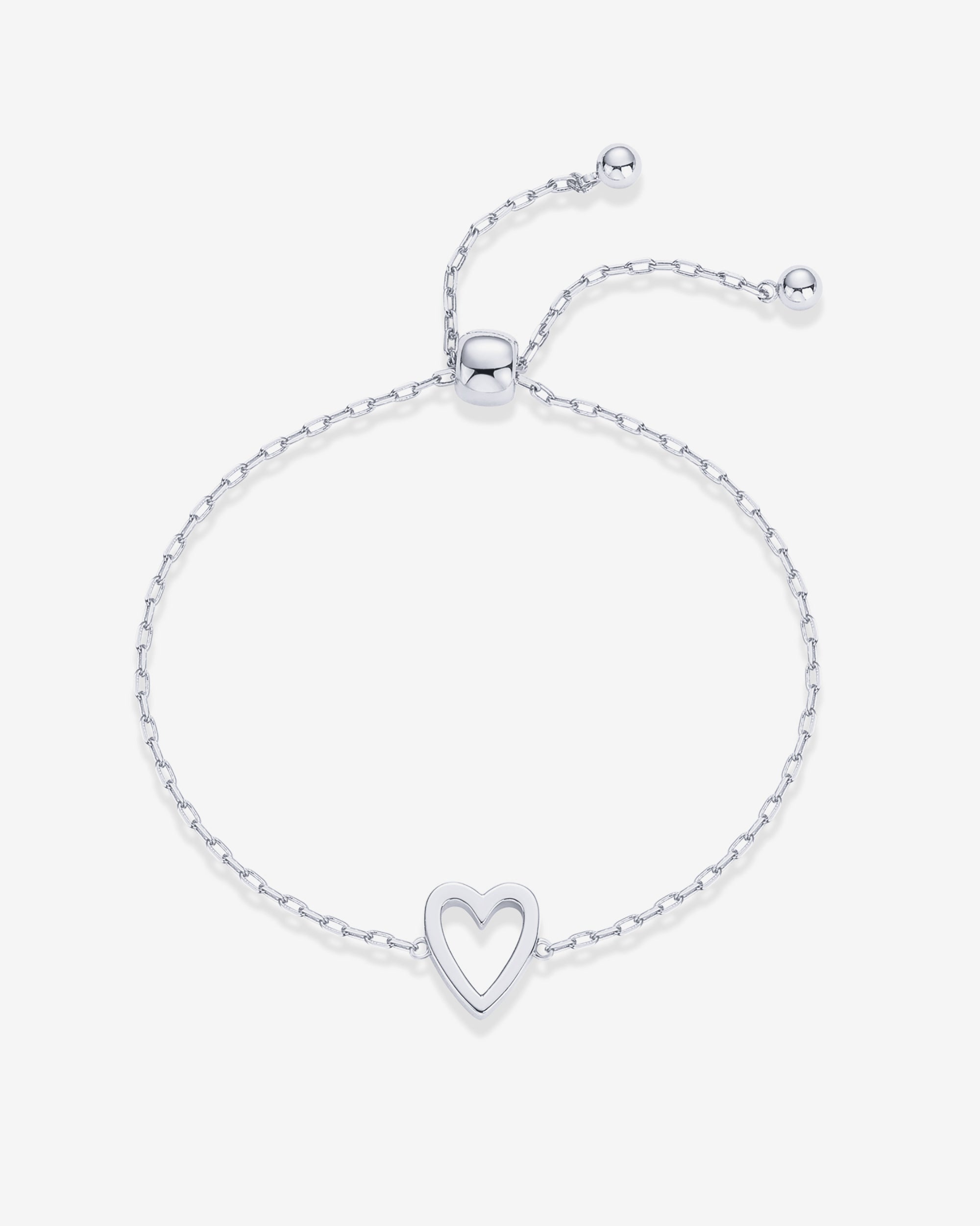 Heart Duo Charm Solitaire Bracelet