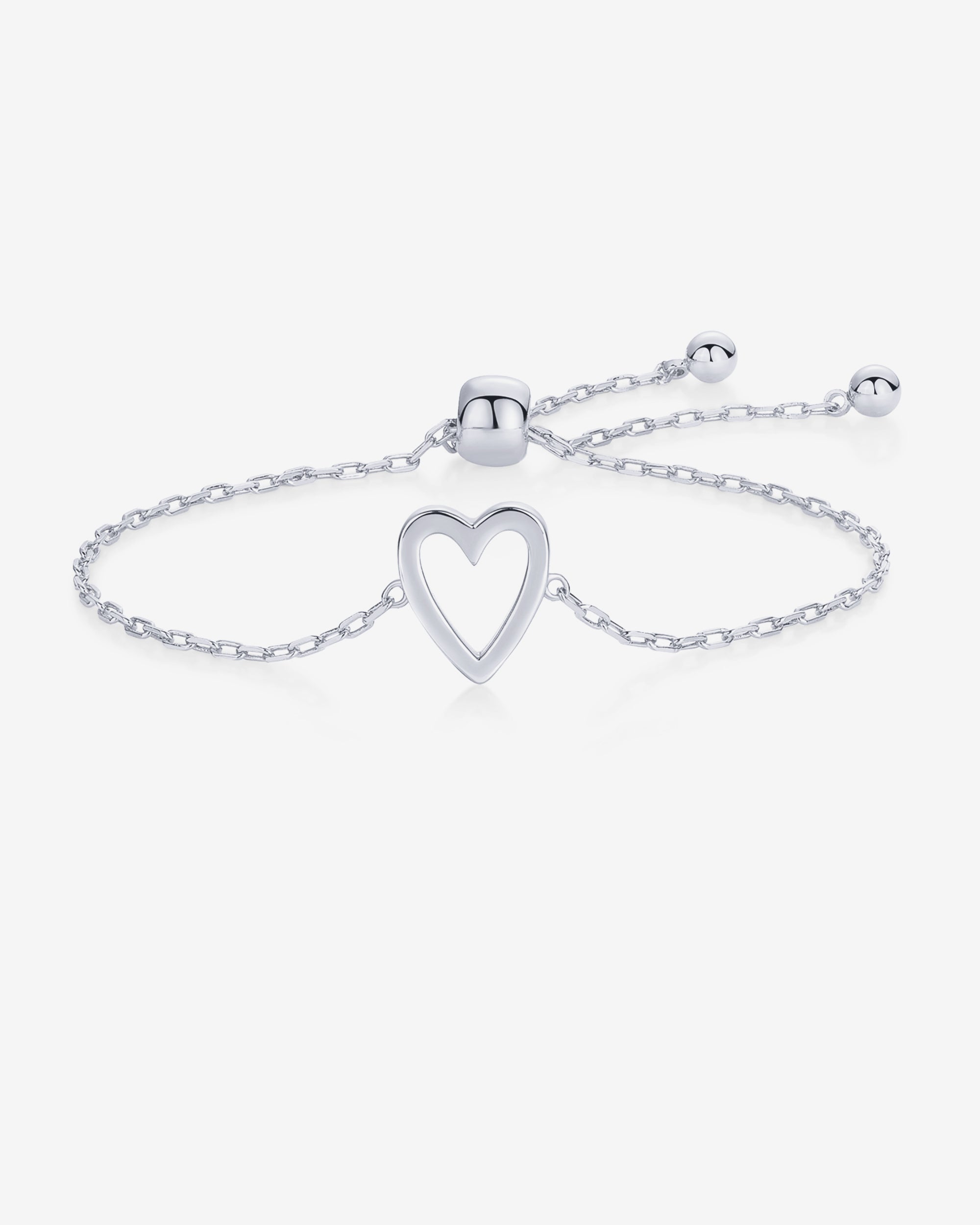 Heart Duo Charm Solitaire Bracelet
