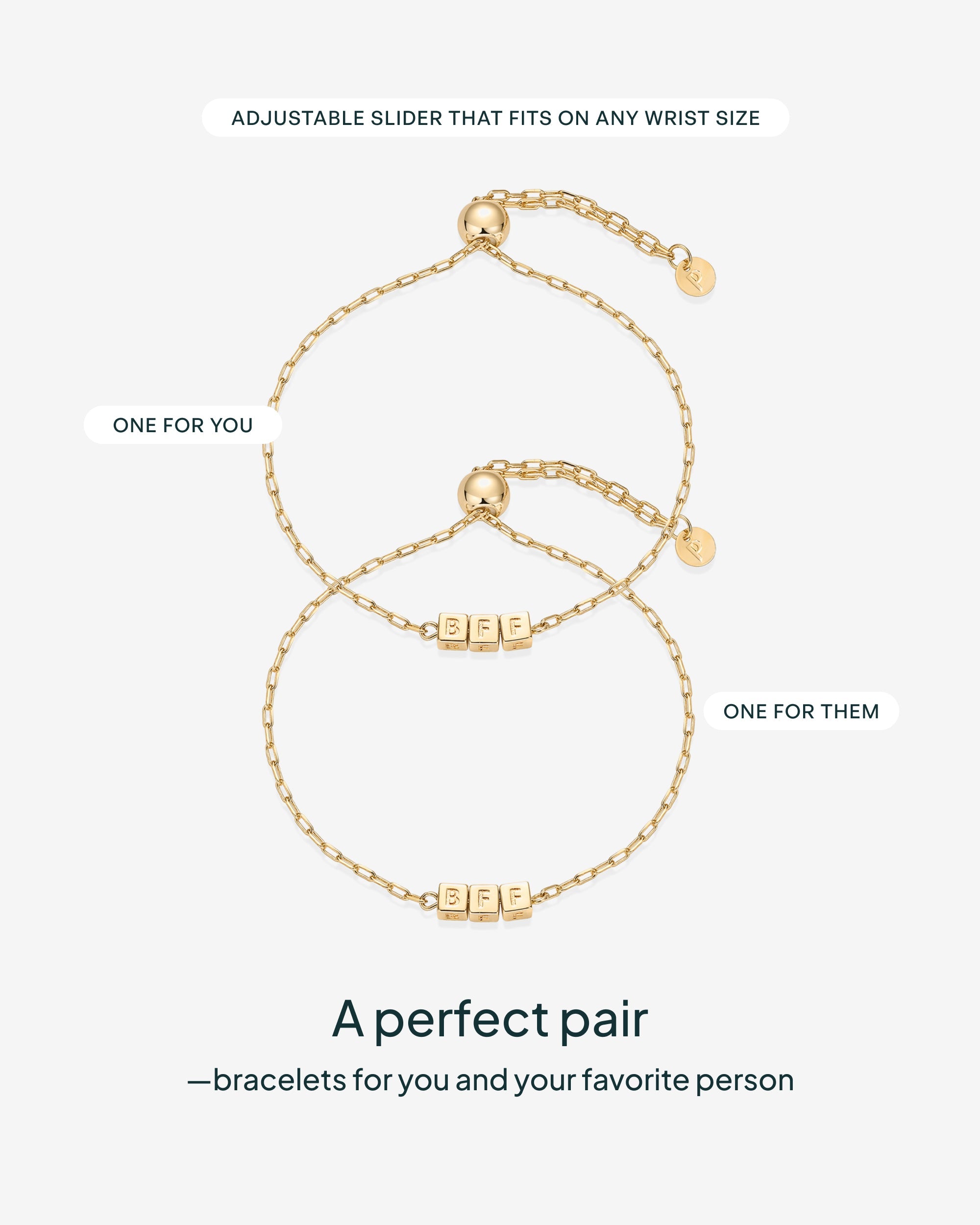 BFF-ILYSM Cube Bracelet