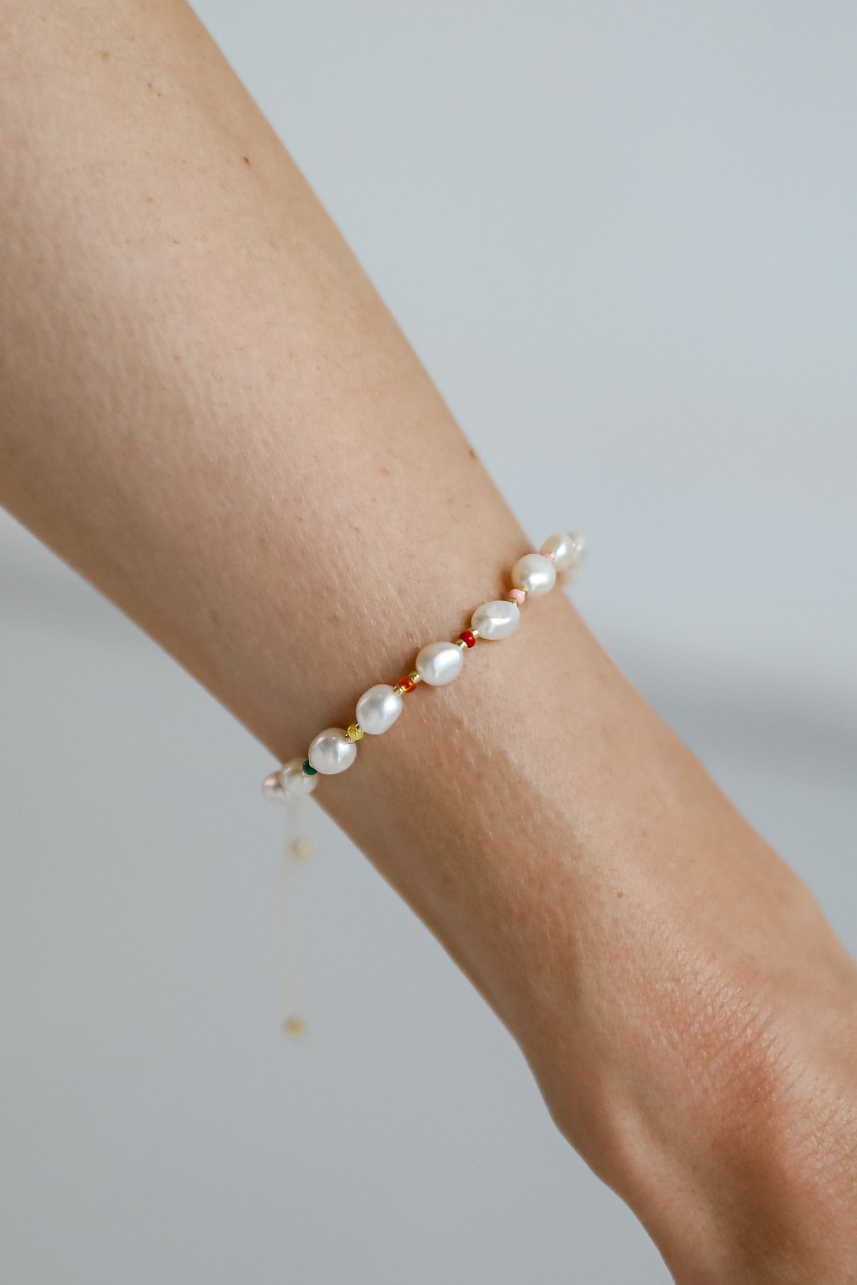 FINAL SALE - Amber White Pearl Bracelet