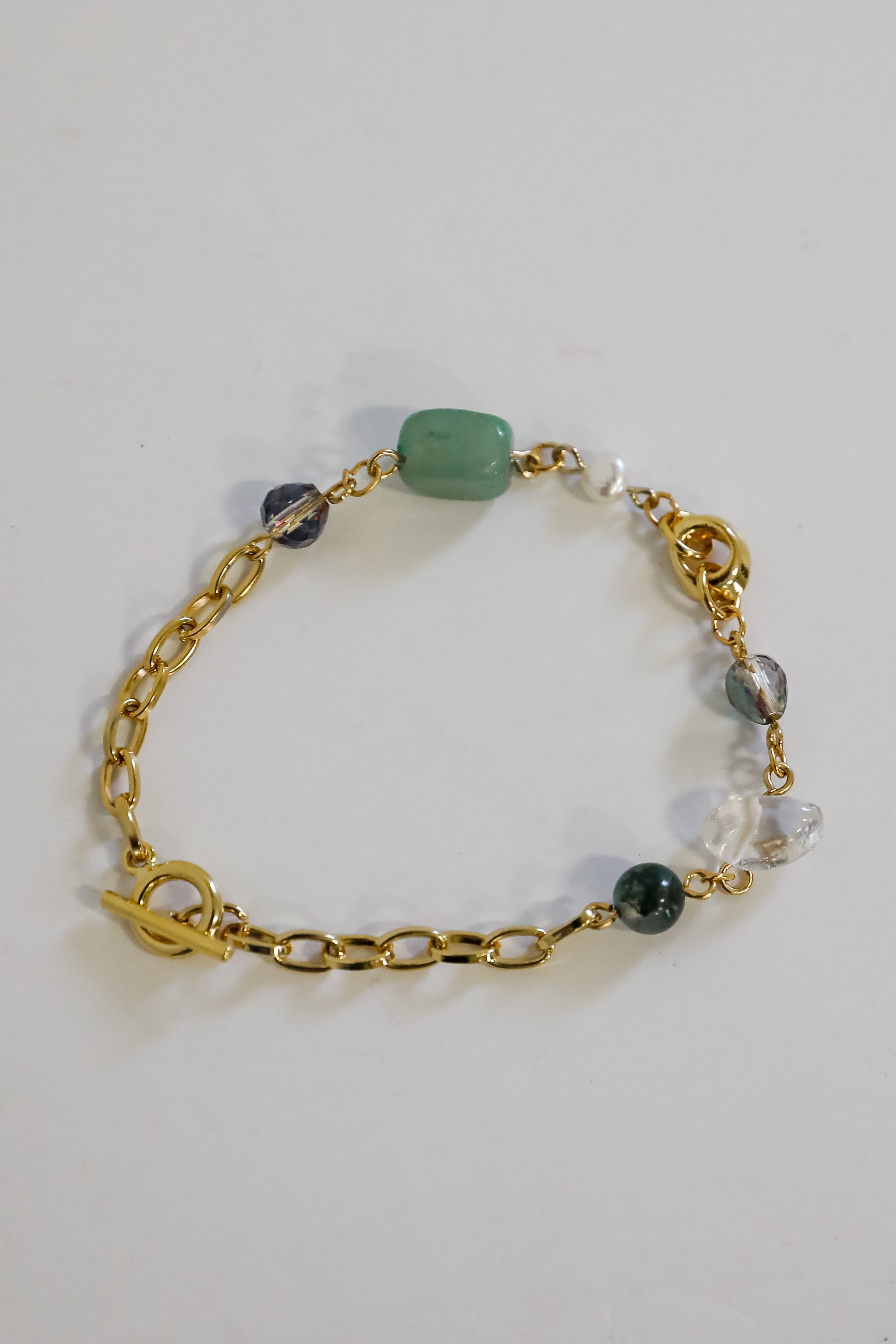 Amy Gold Gemstone Bracelet