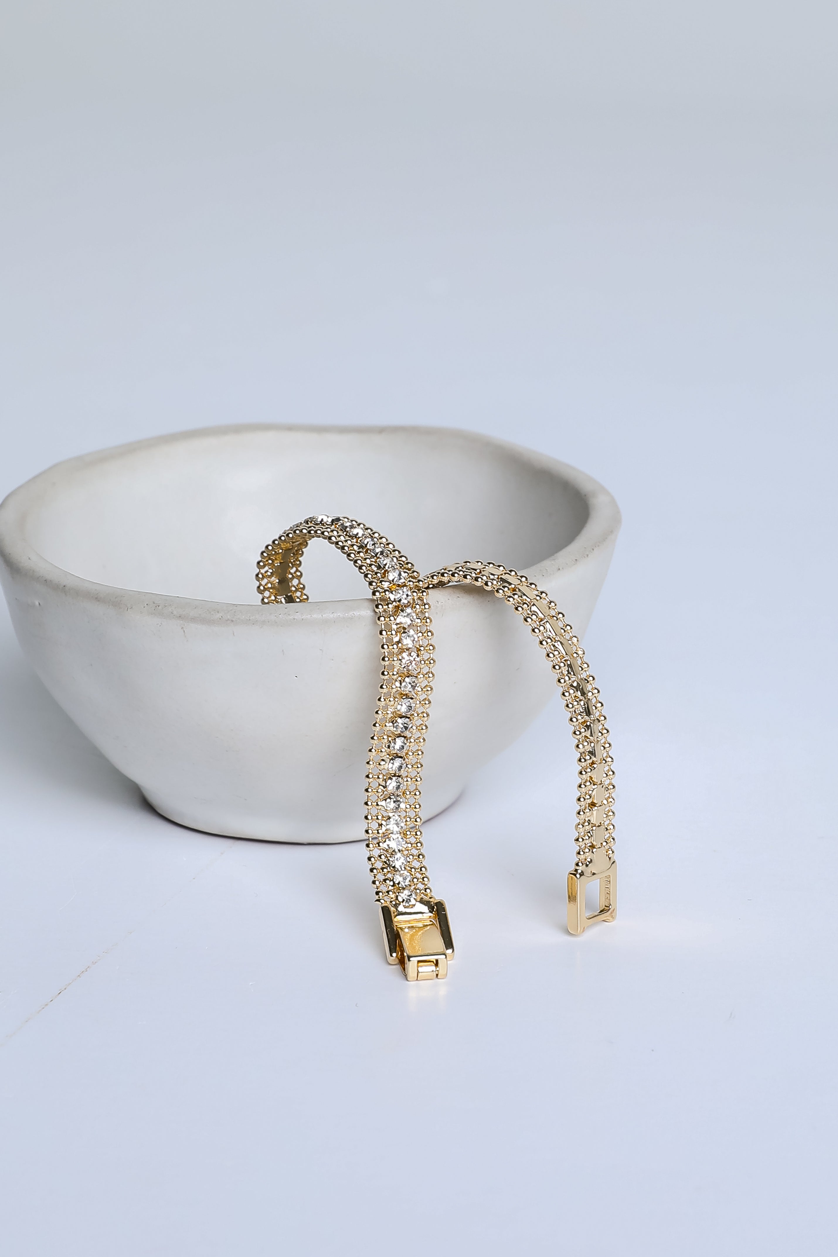 Eleanor Gold Rhinestone Bracelet