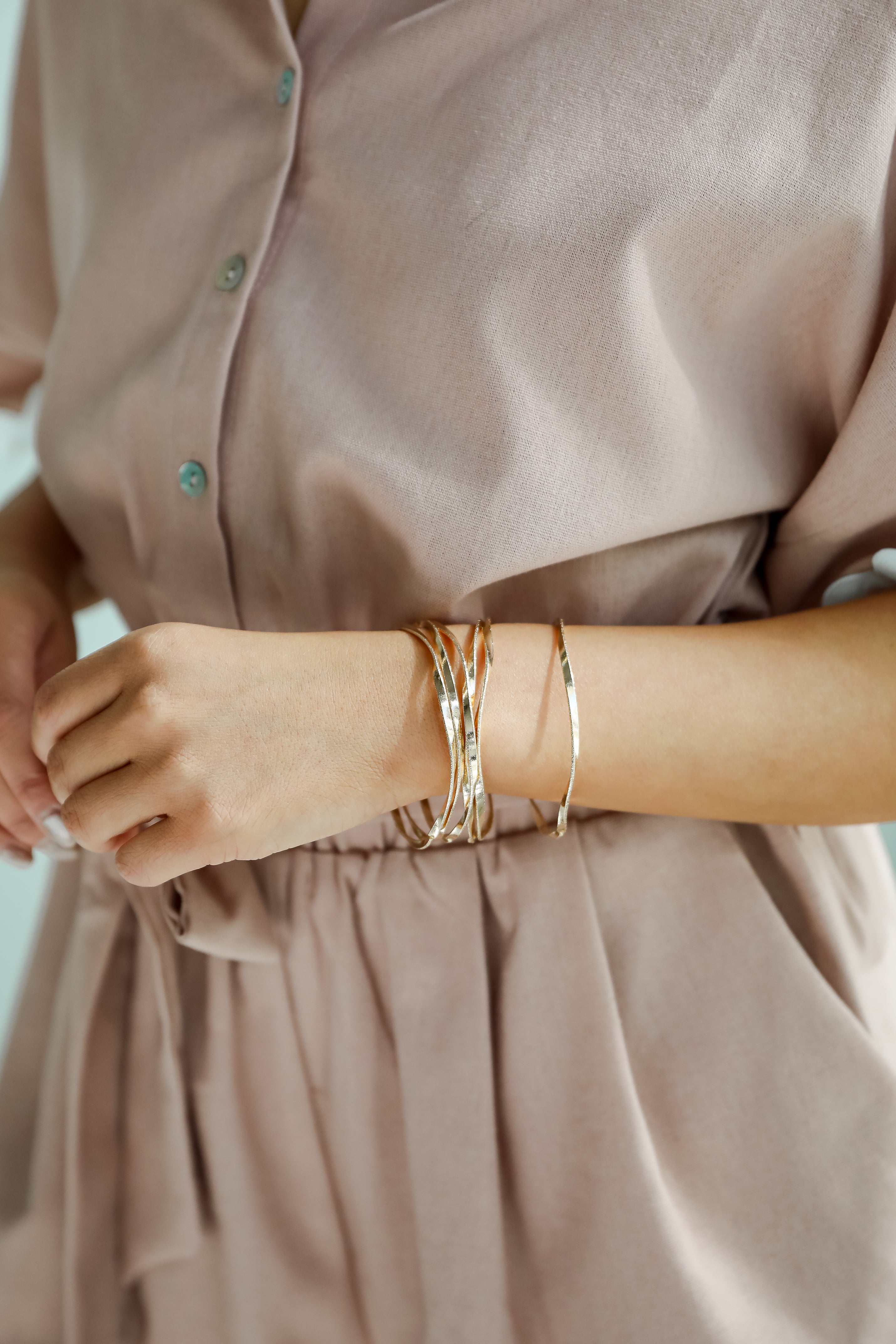 Charlotte Gold Bangle Set