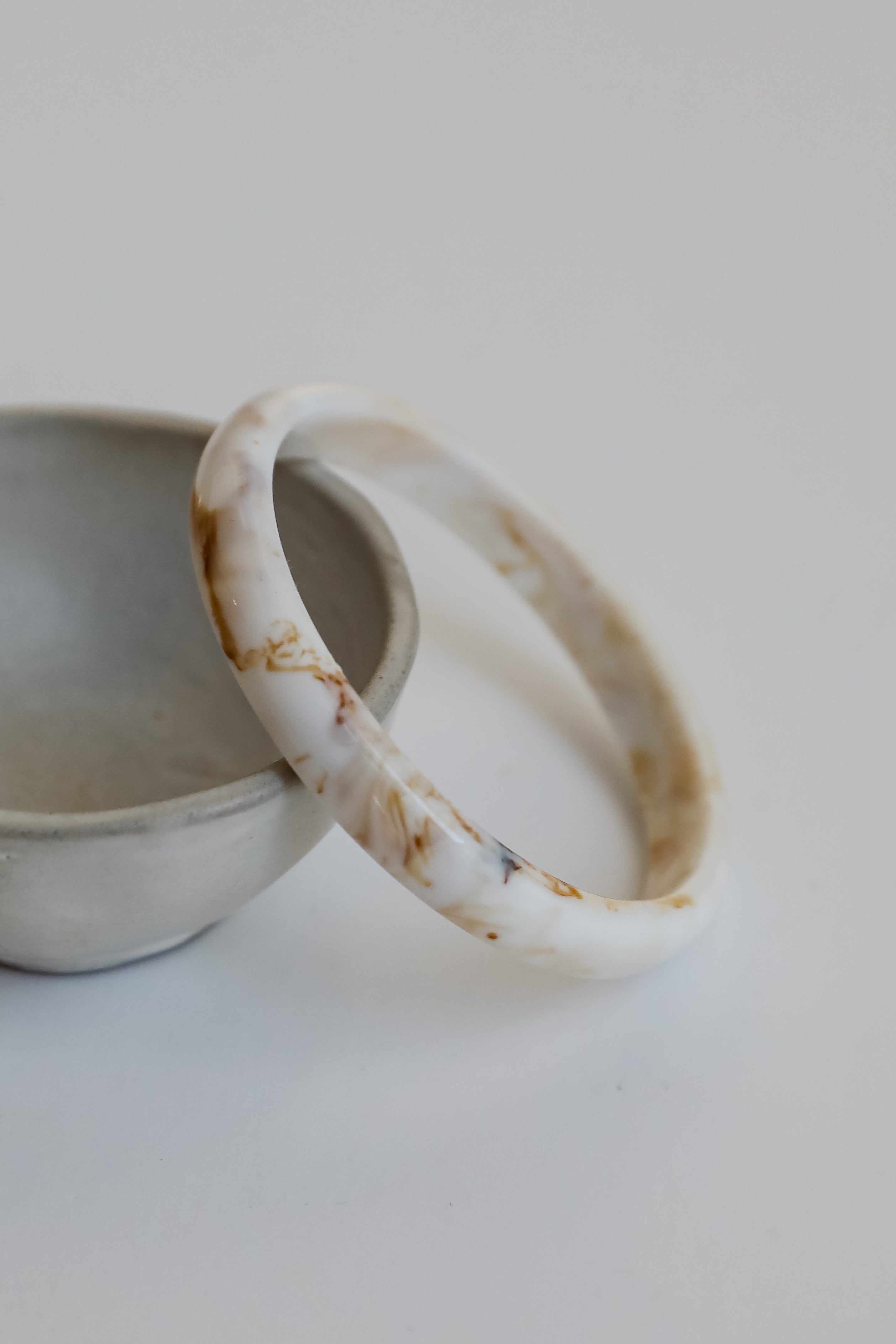 Daniella Ivory Acrylic Bangle