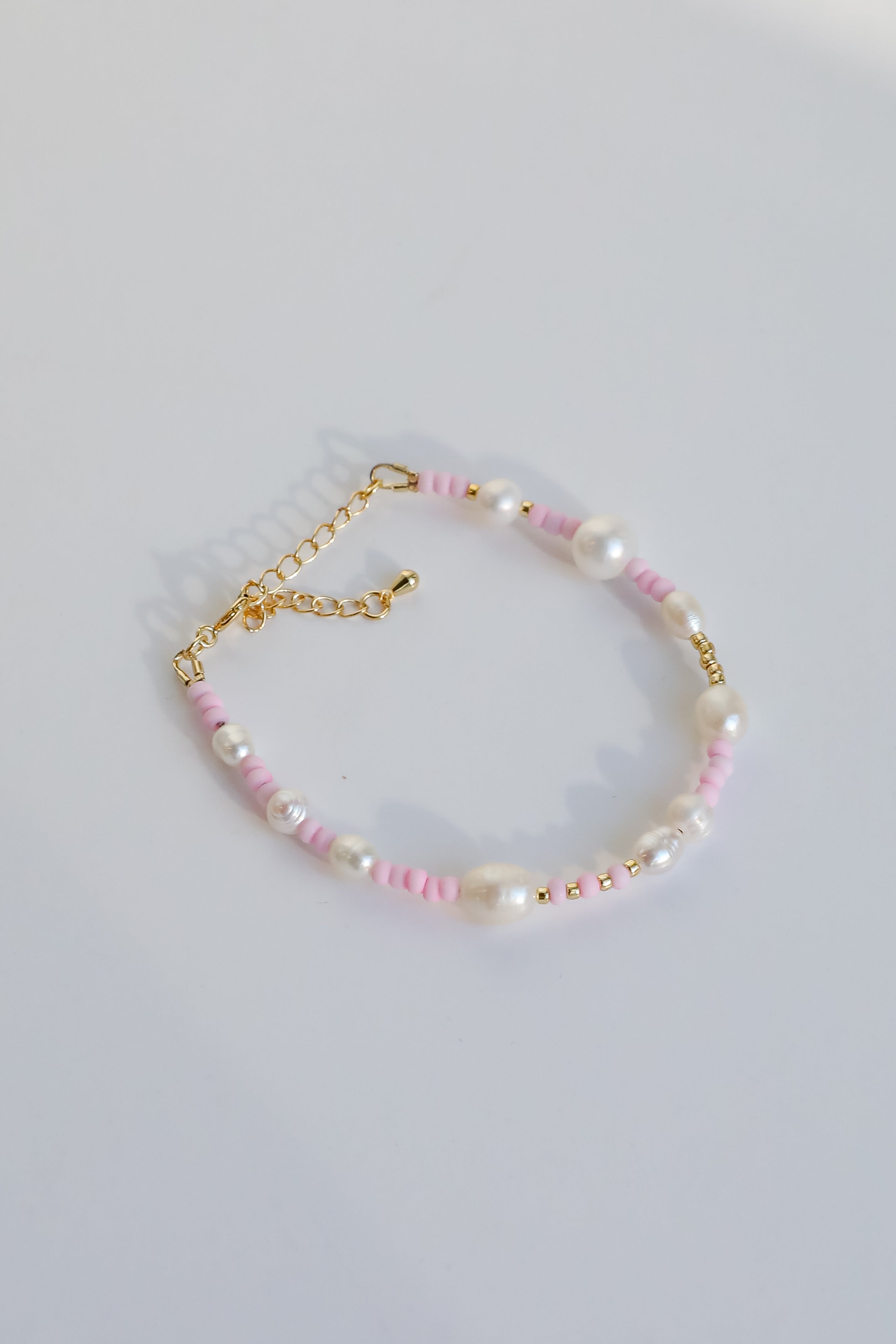 FINAL SALE - Kayla White Beaded Bracelet