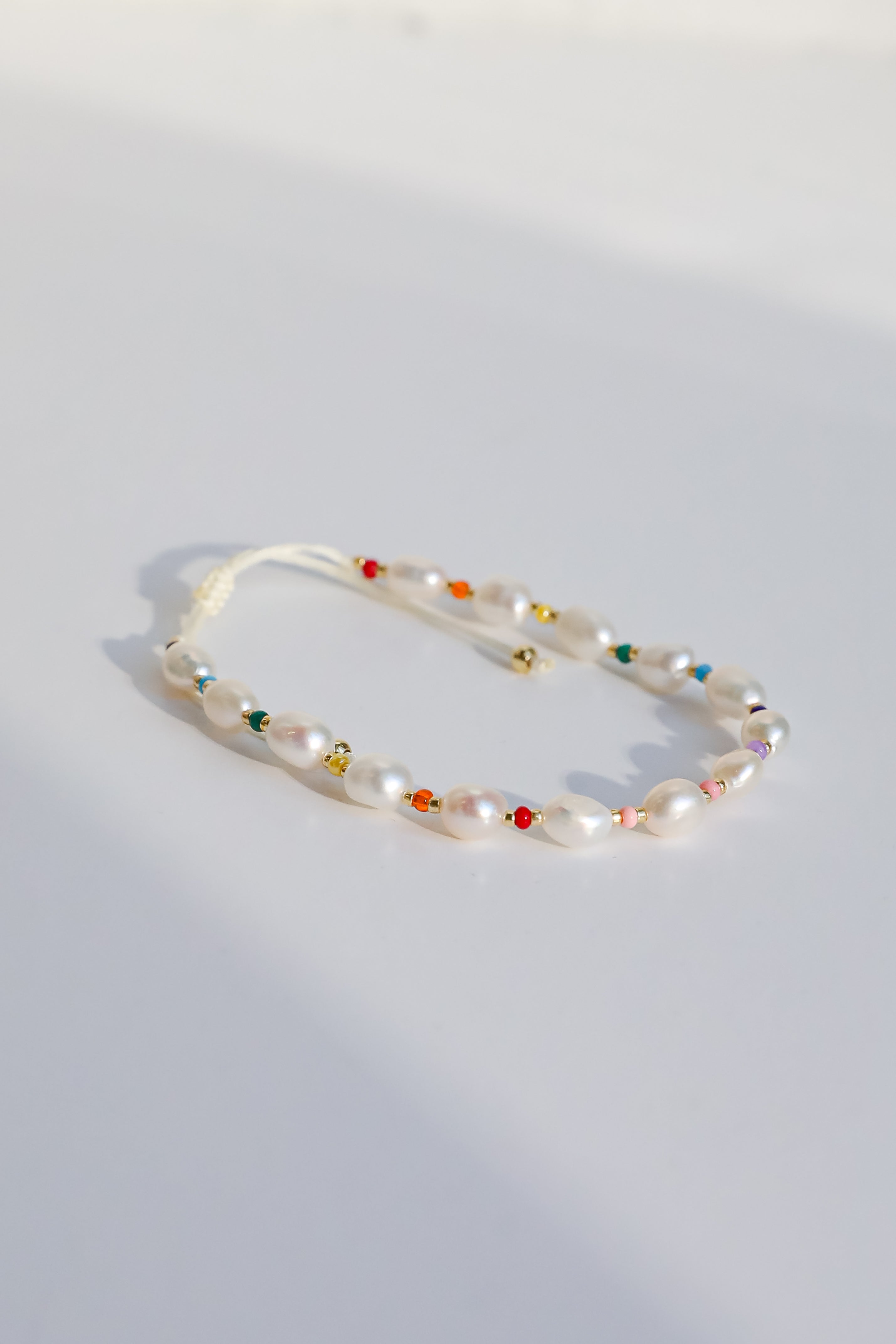 FINAL SALE - Amber White Pearl Bracelet