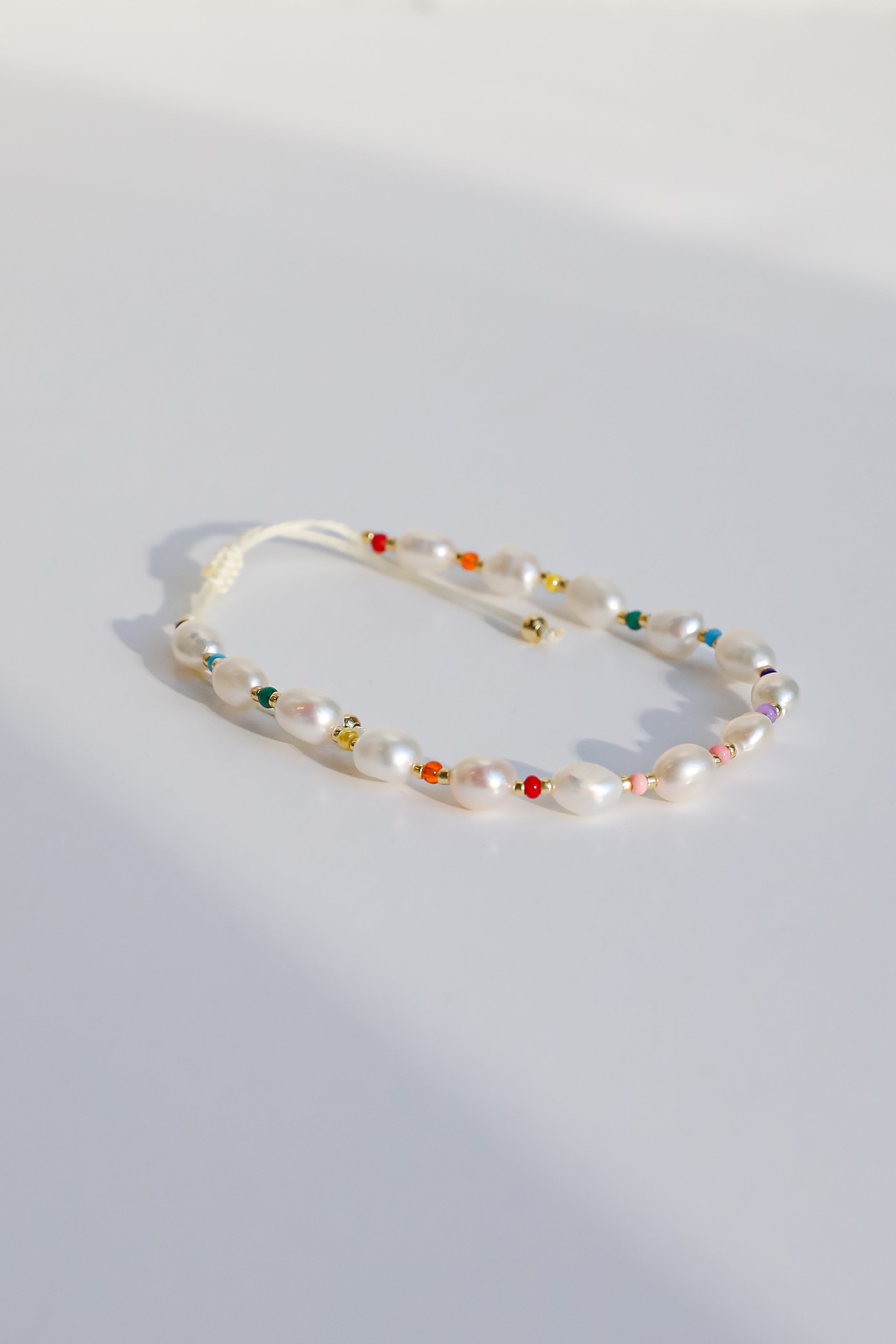 FINAL SALE - Amber White Pearl Bracelet