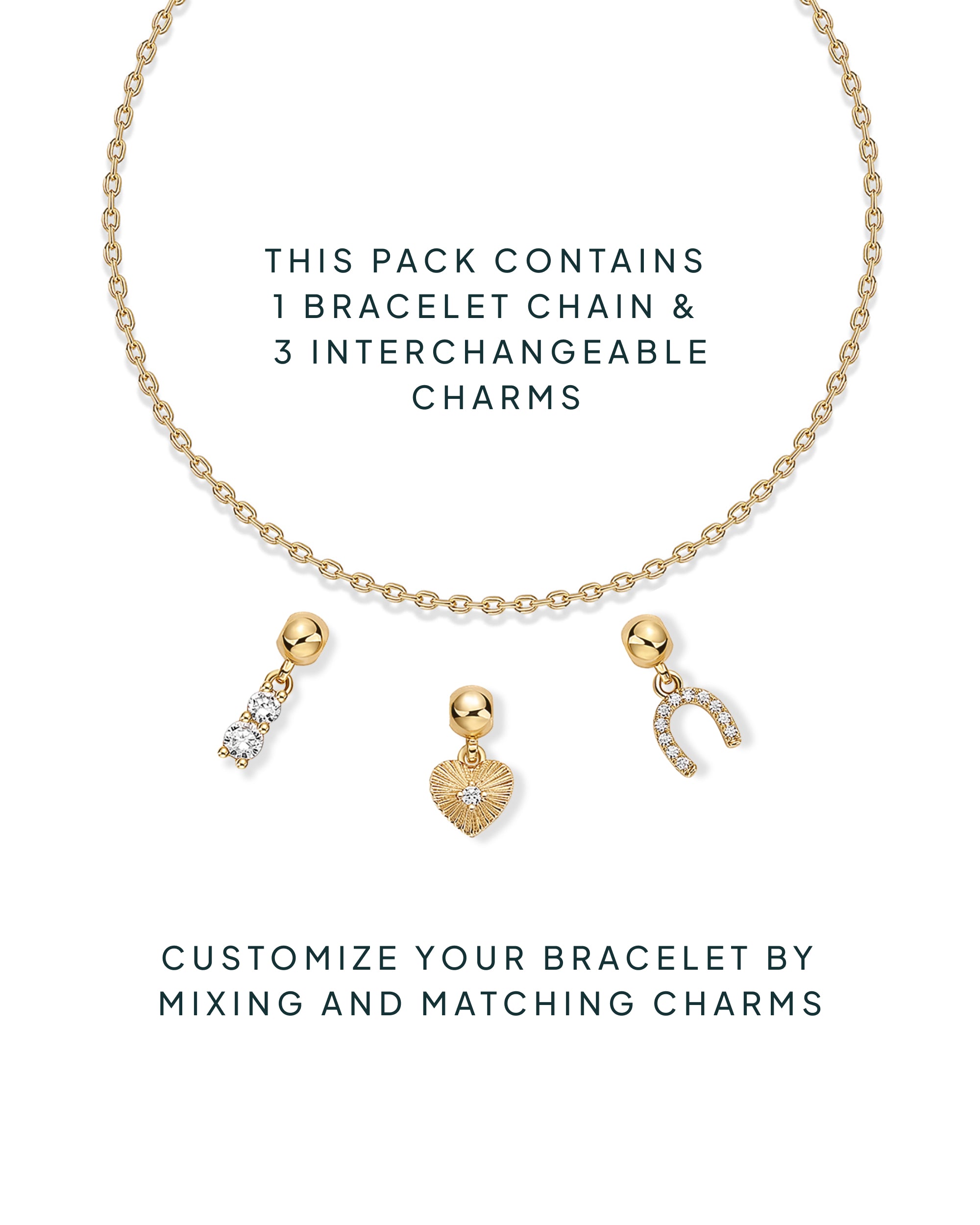 Charm Stack Era â€“ Heart & Horseshoe Vibes Bracelet Set