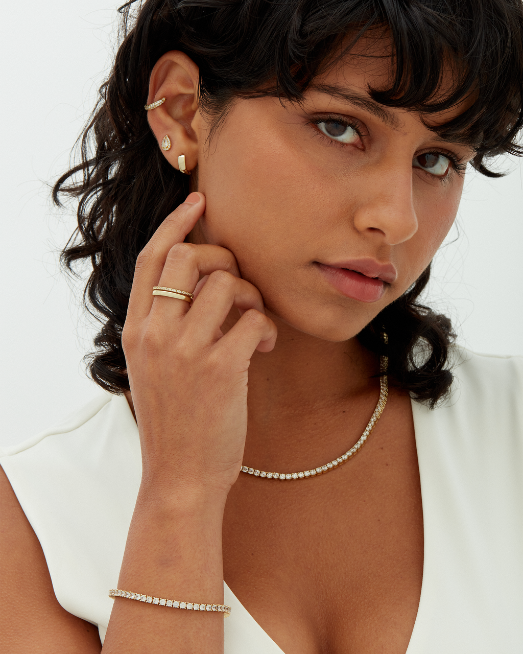 Vermeil Medium Tennis Bracelet