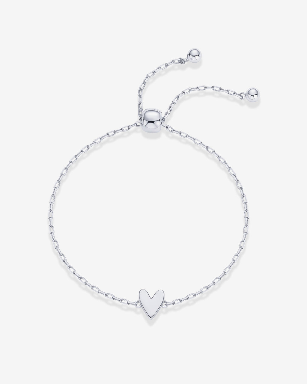 Heart Duo Charm Solitaire Bracelet