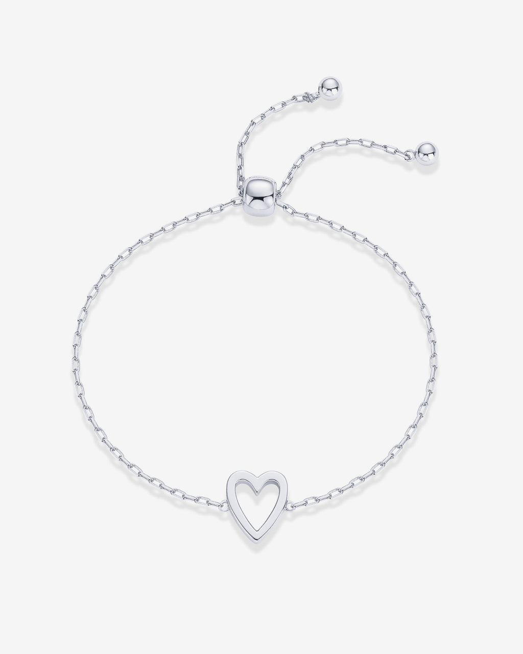 Heart Duo Charm Solitaire Bracelet