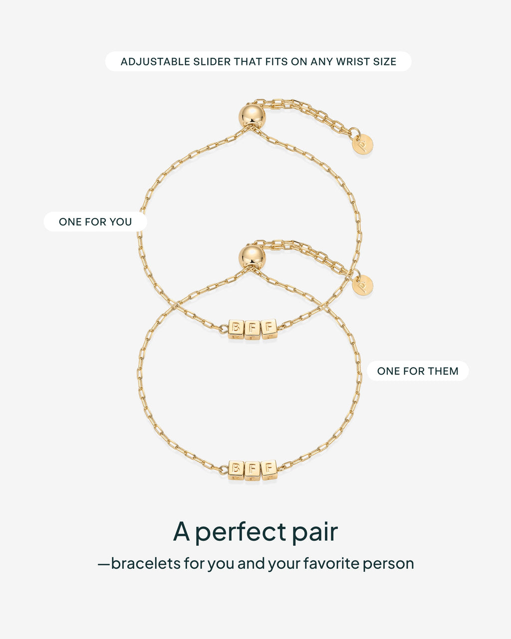 BFF-ILYSM Cube Bracelet