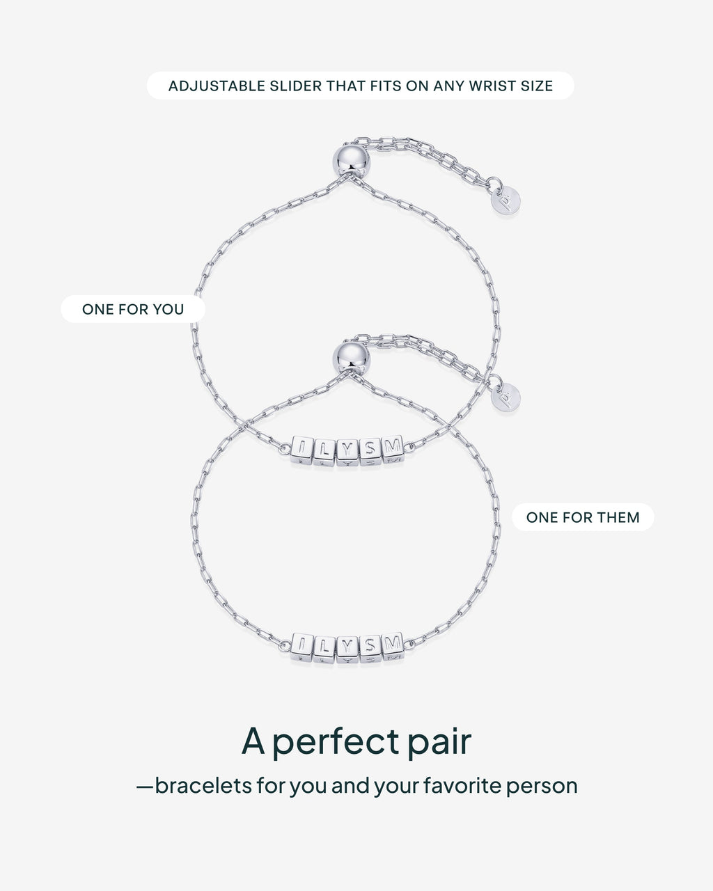 BFF-ILYSM Cube Bracelet