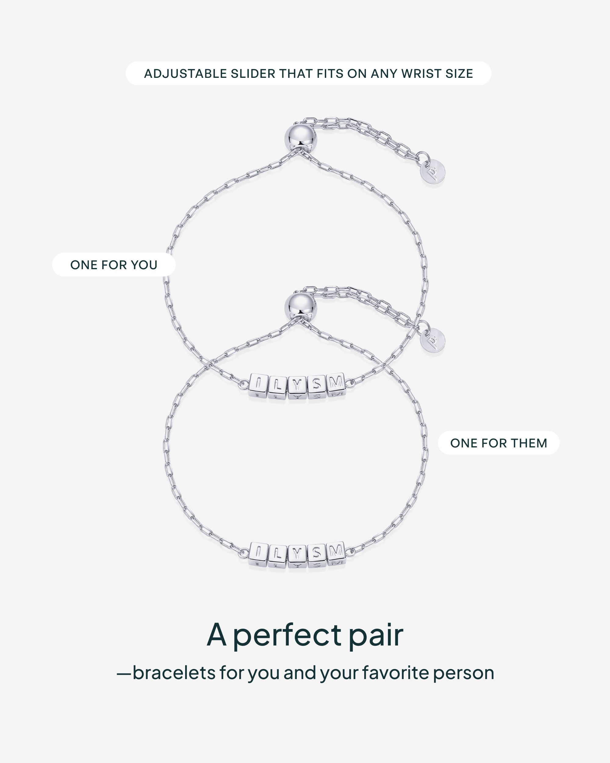 BFF-ILYSM Cube Bracelet