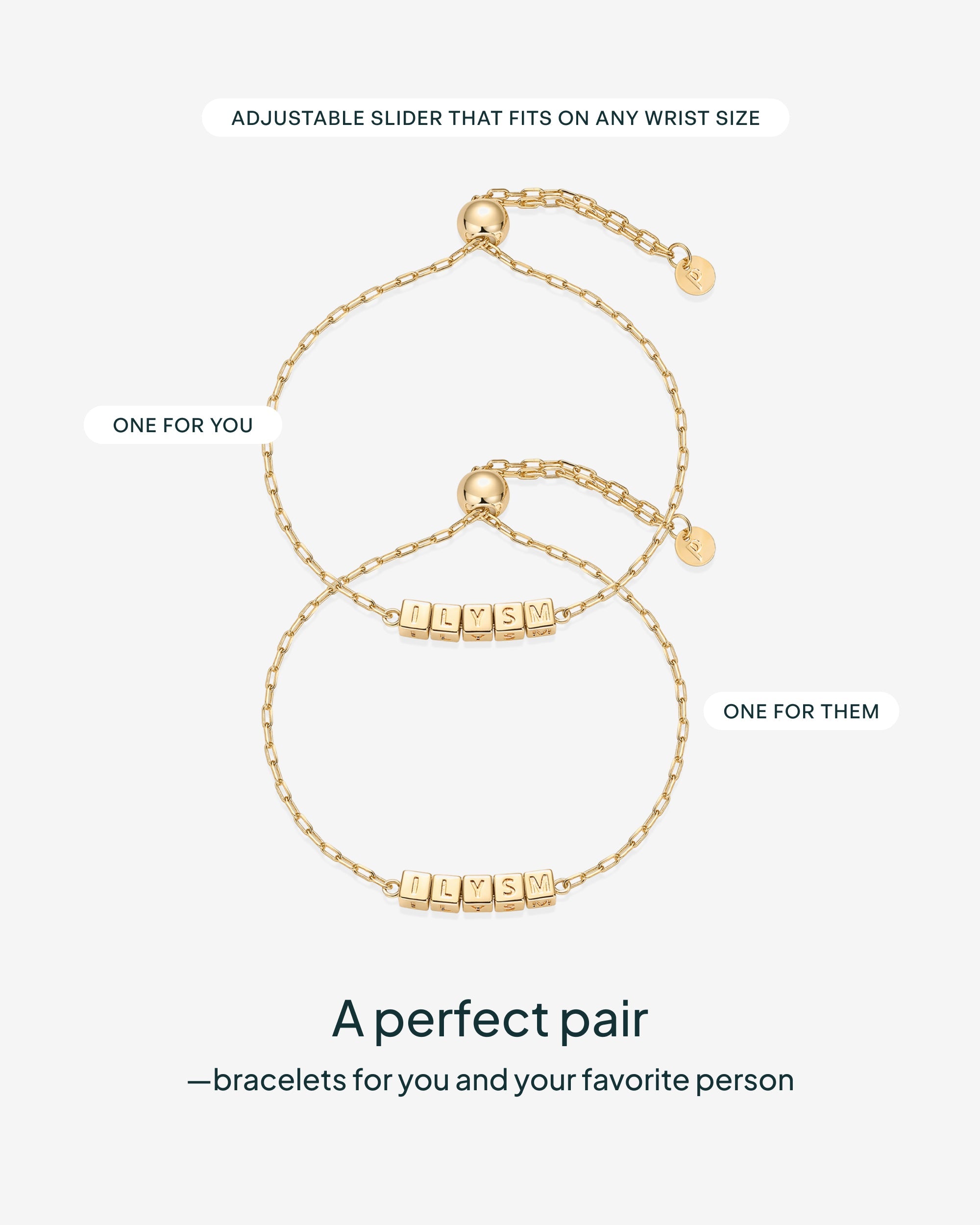 BFF-ILYSM Cube Bracelet