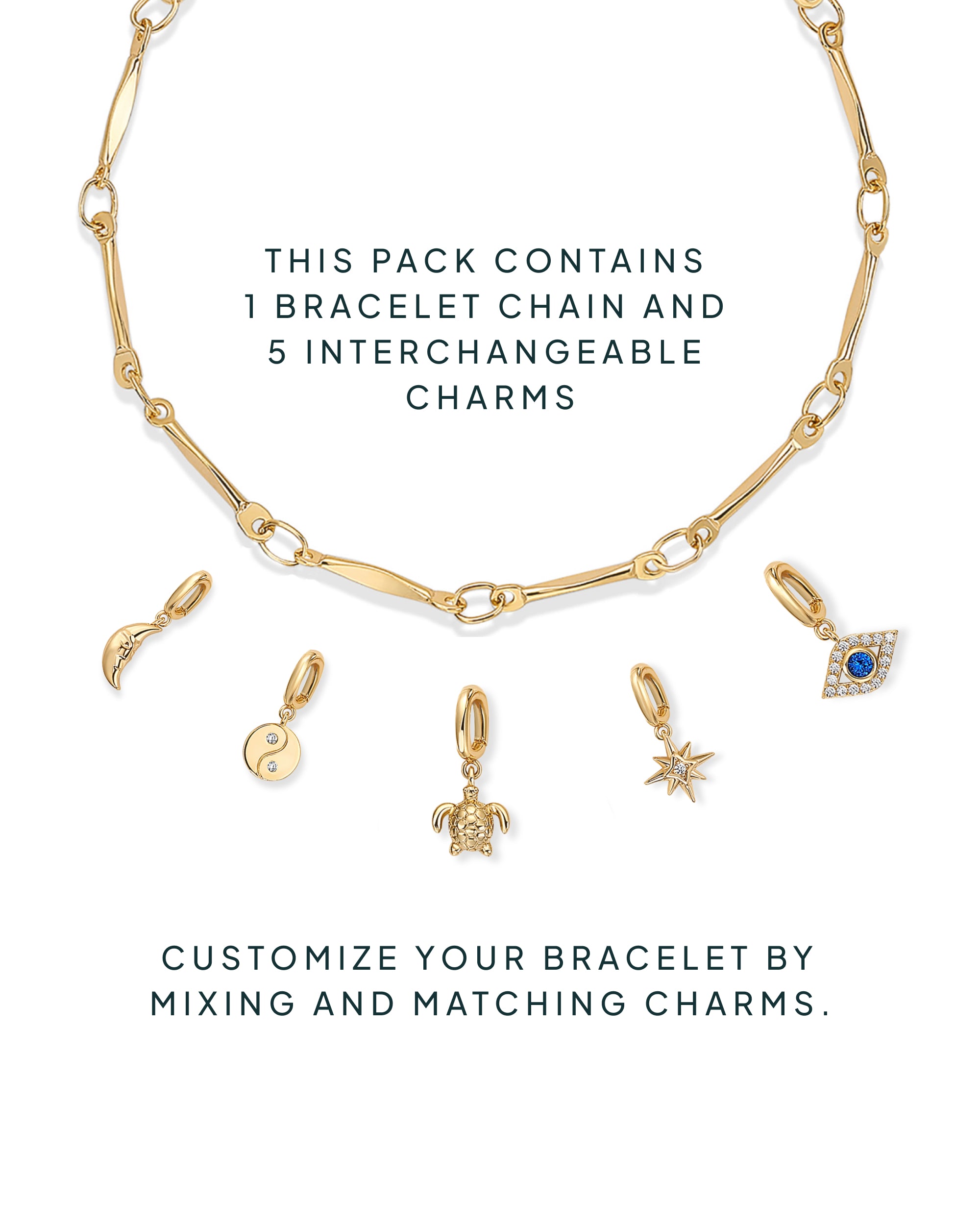 Cosmic Drip Charm Bracelet Set