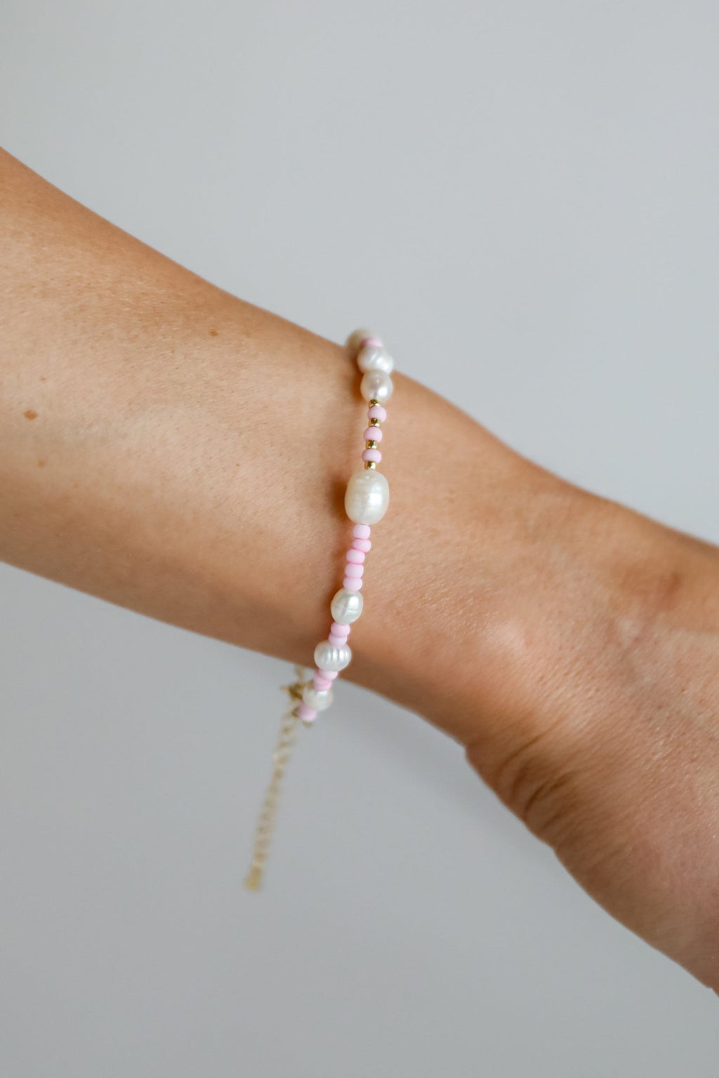 FINAL SALE - Kayla White Beaded Bracelet