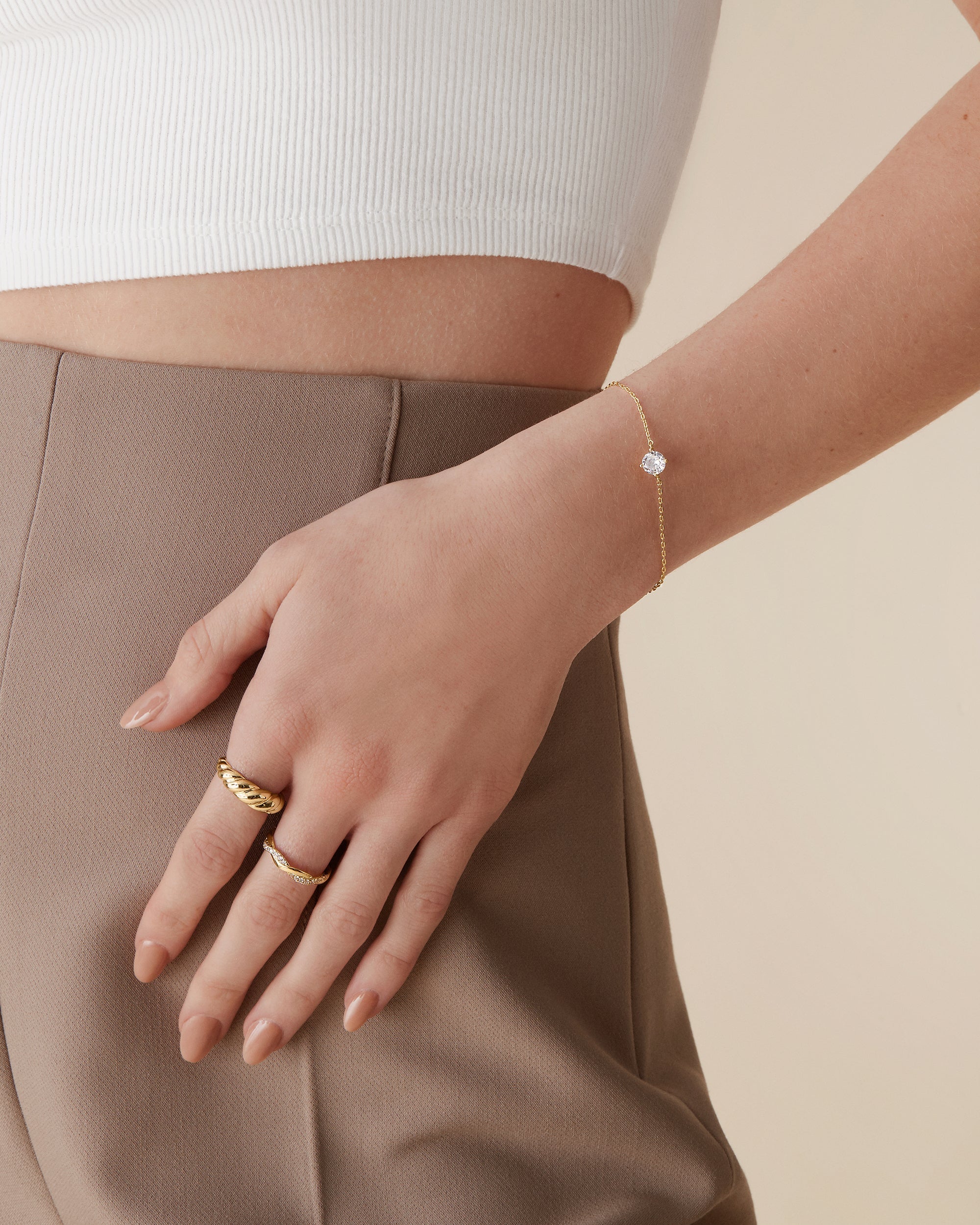 Vermeil Solitaire Bracelet