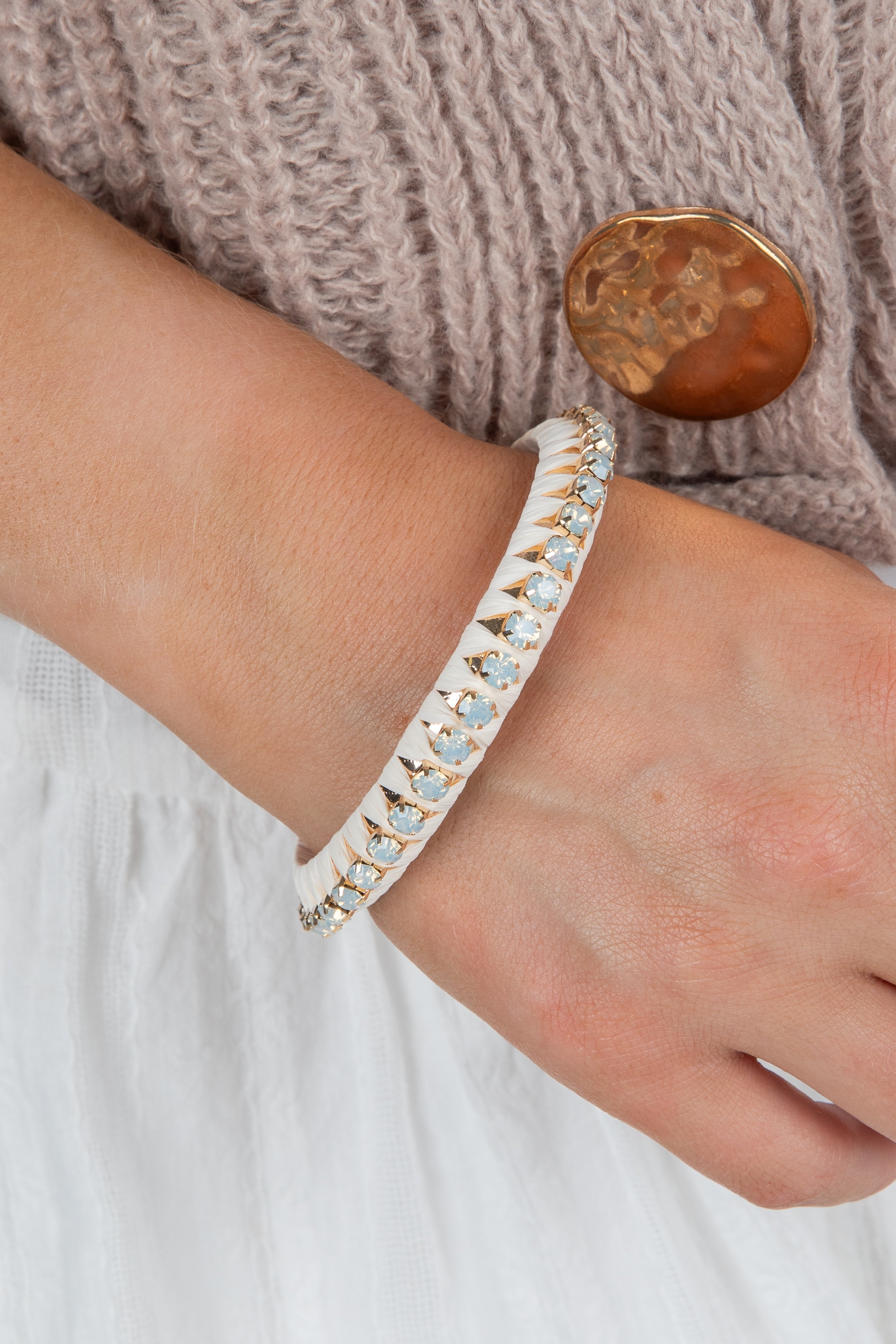 Lennon Rhinestone Bangle Bracelet