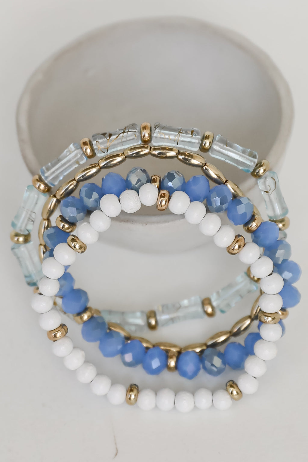 FINAL SALE - Stella Blue Beaded Bracelet Set