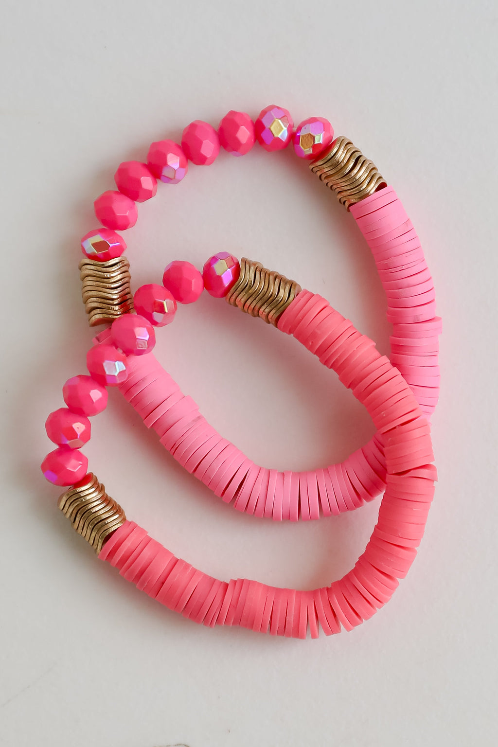 FINAL SALE - Zoey Hot Pink Beaded Bracelet Set