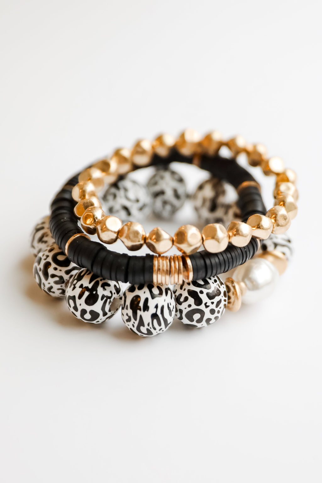 FINAL SALE - Lydia Black Beaded Bracelet Set