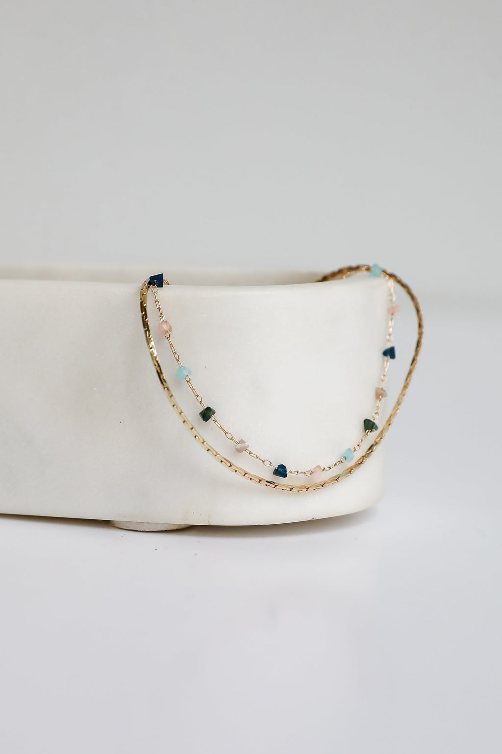 Gabby Gold Beaded Layered Bracelet