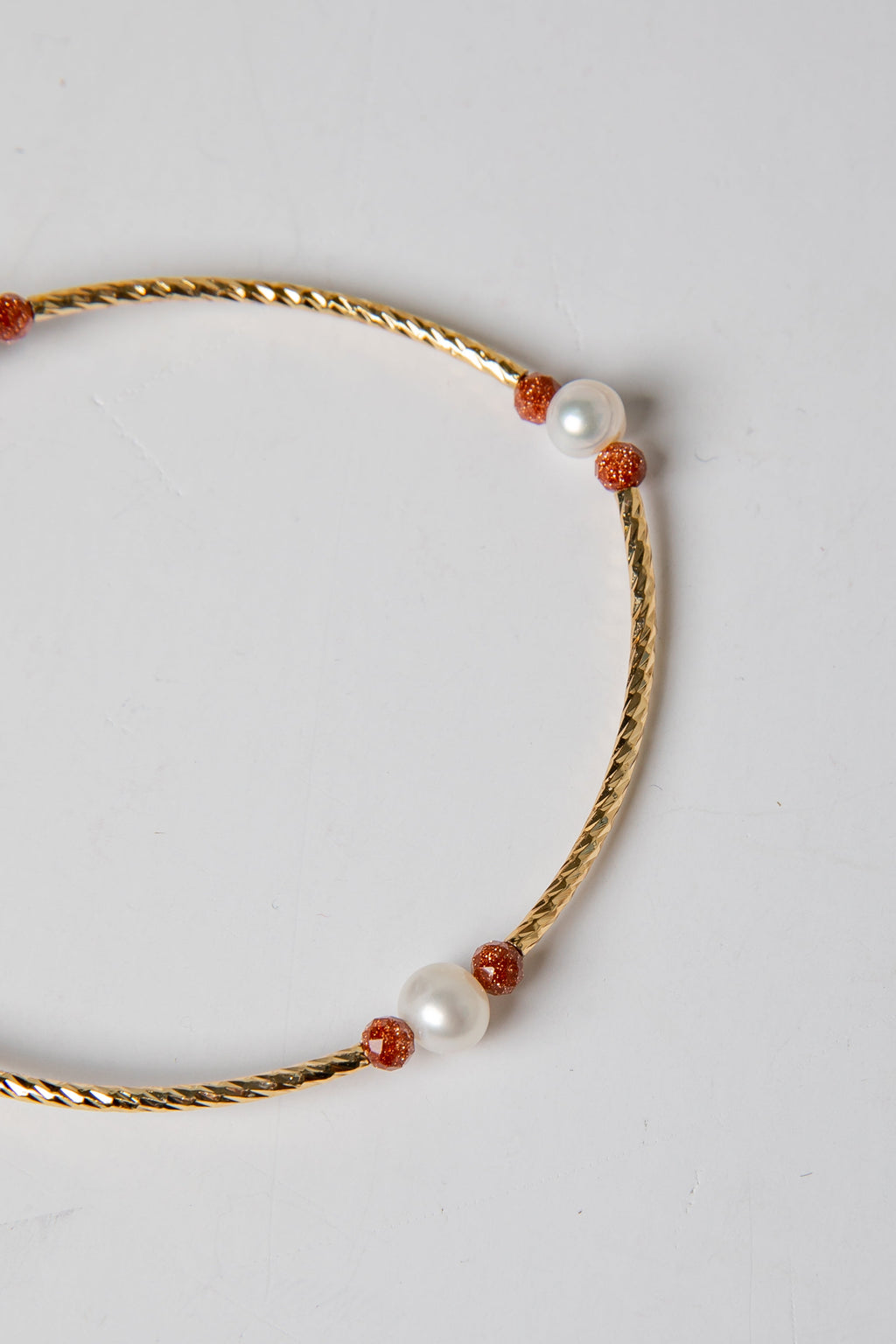 Amber Gold Beaded Bracelet