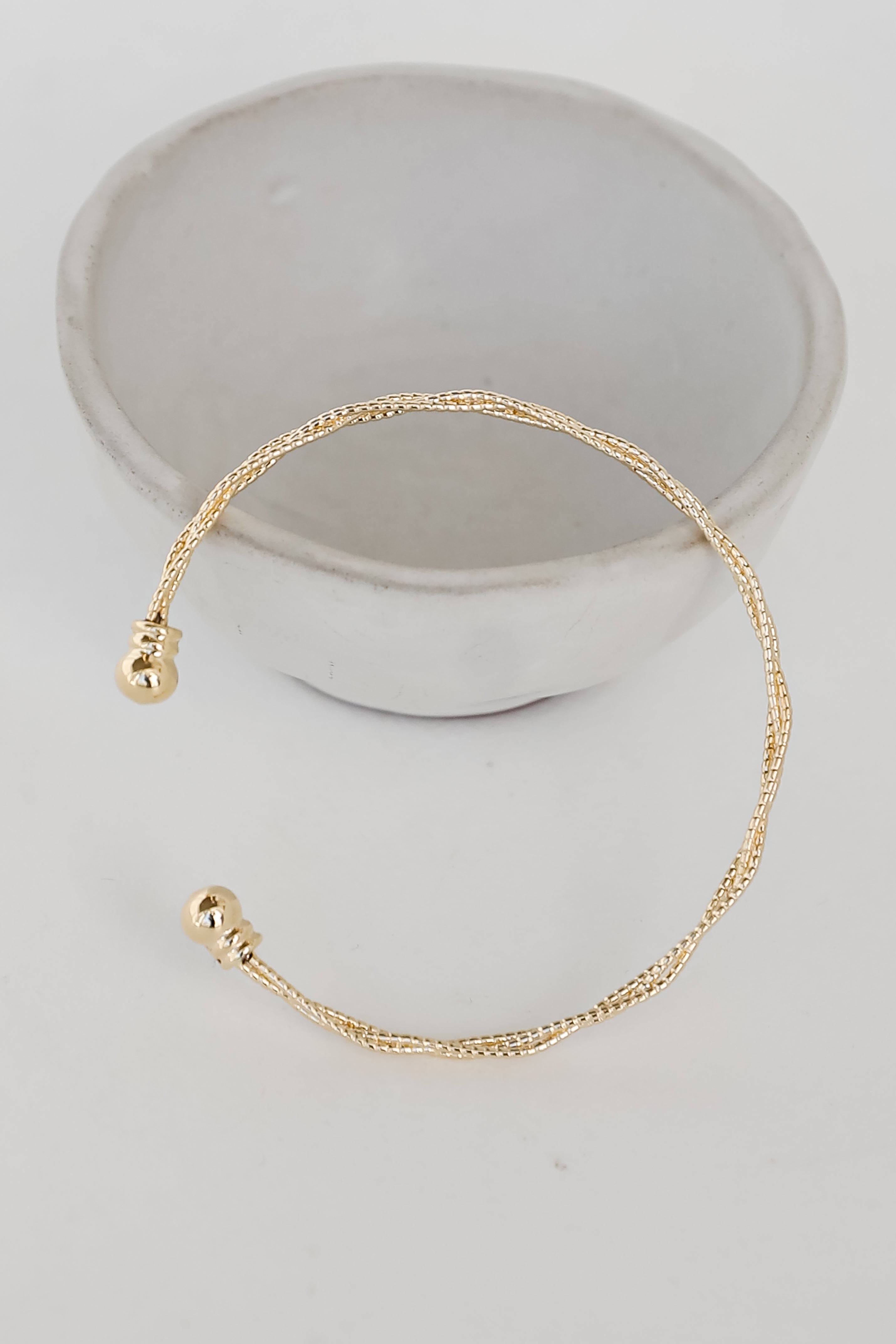 Kate Gold Twisted Cuff Bracelet