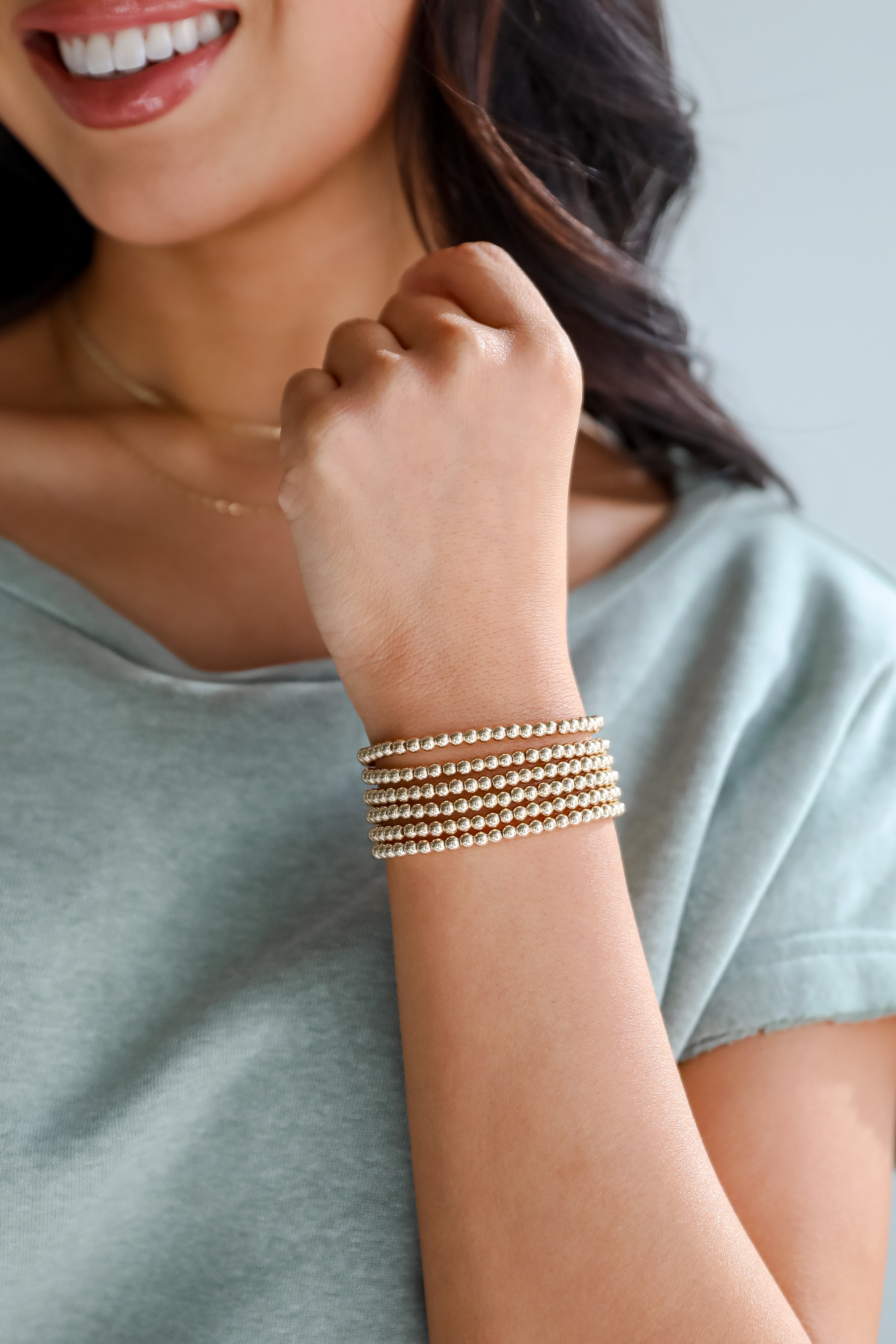 Piper Gold Beaded Bracelet Set