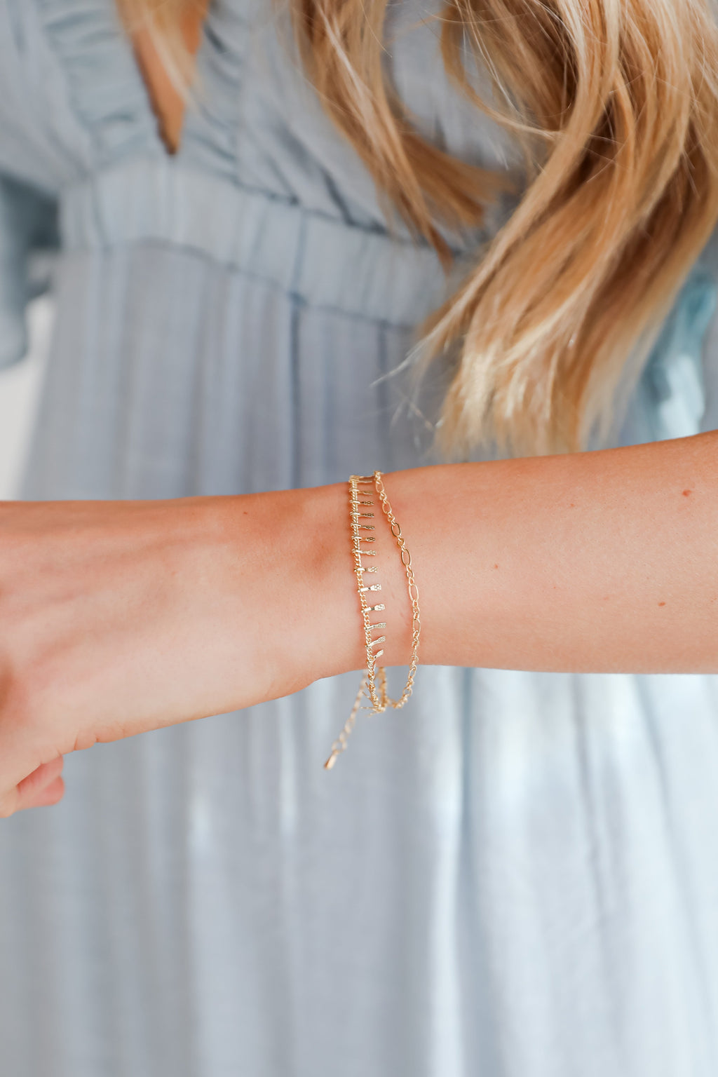 FINAL SALE - Kaia Gold Layered Chain Bracelet