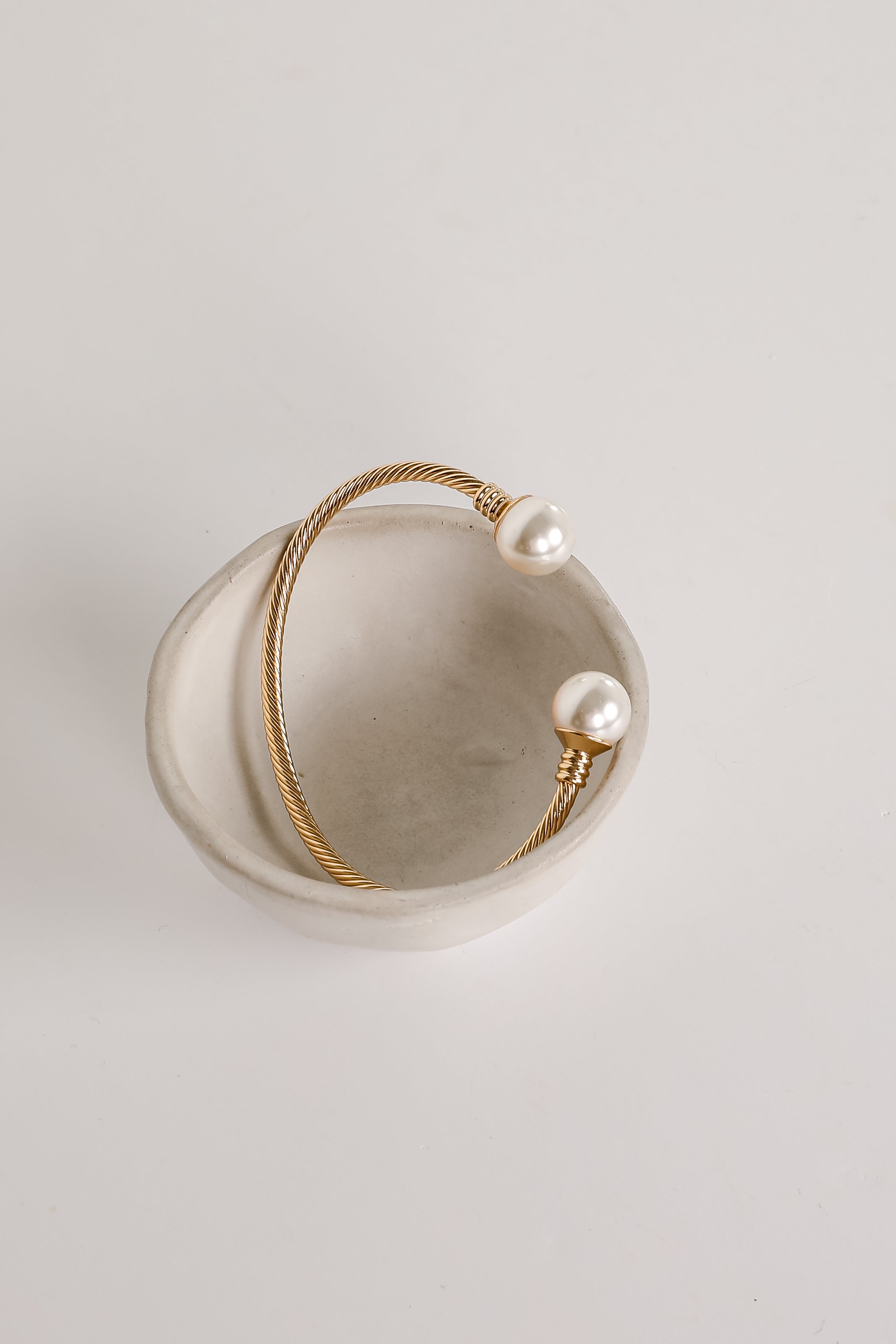 Serena Gold Pearl Cuff Bracelet