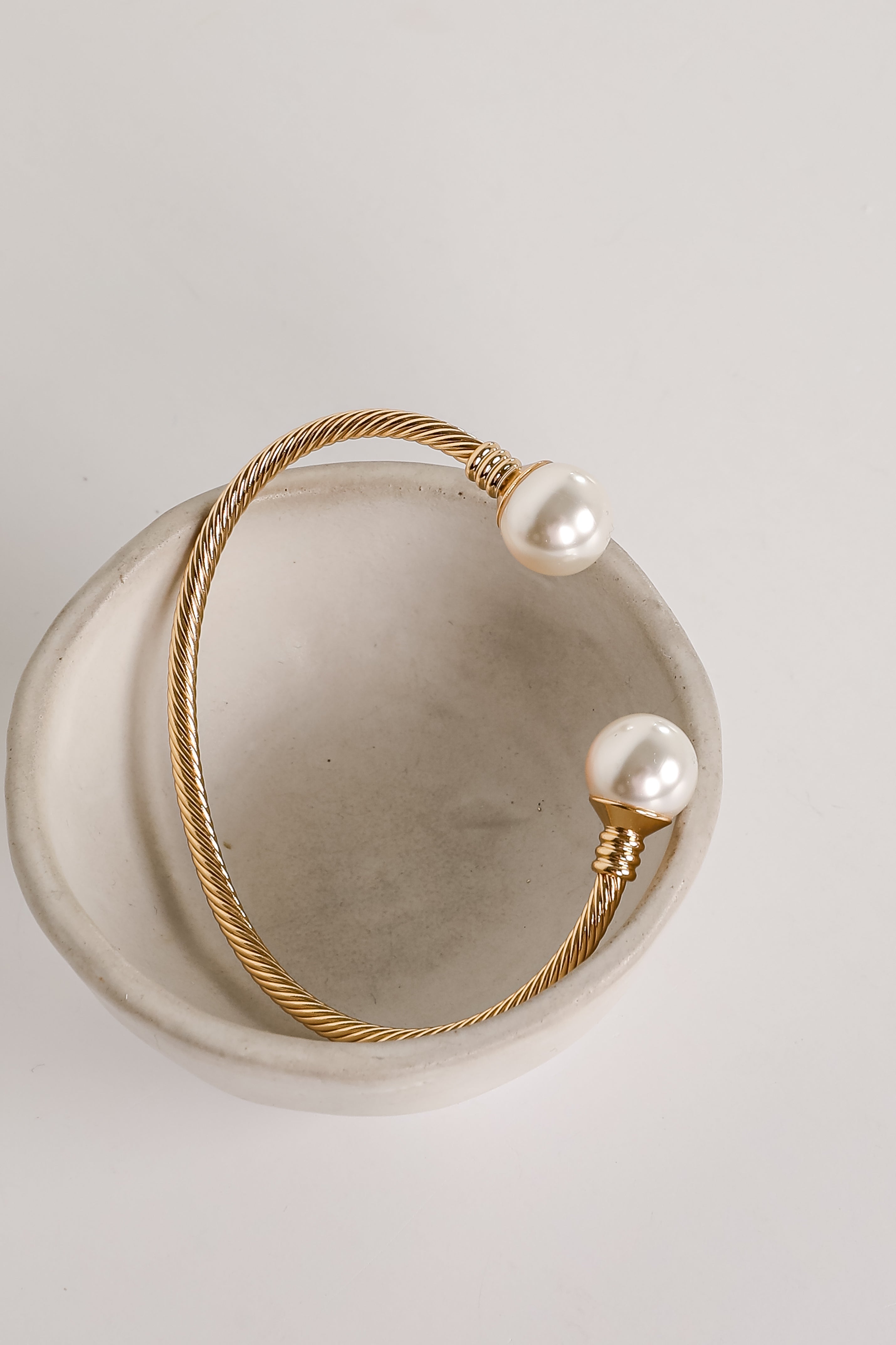 Serena Gold Pearl Cuff Bracelet