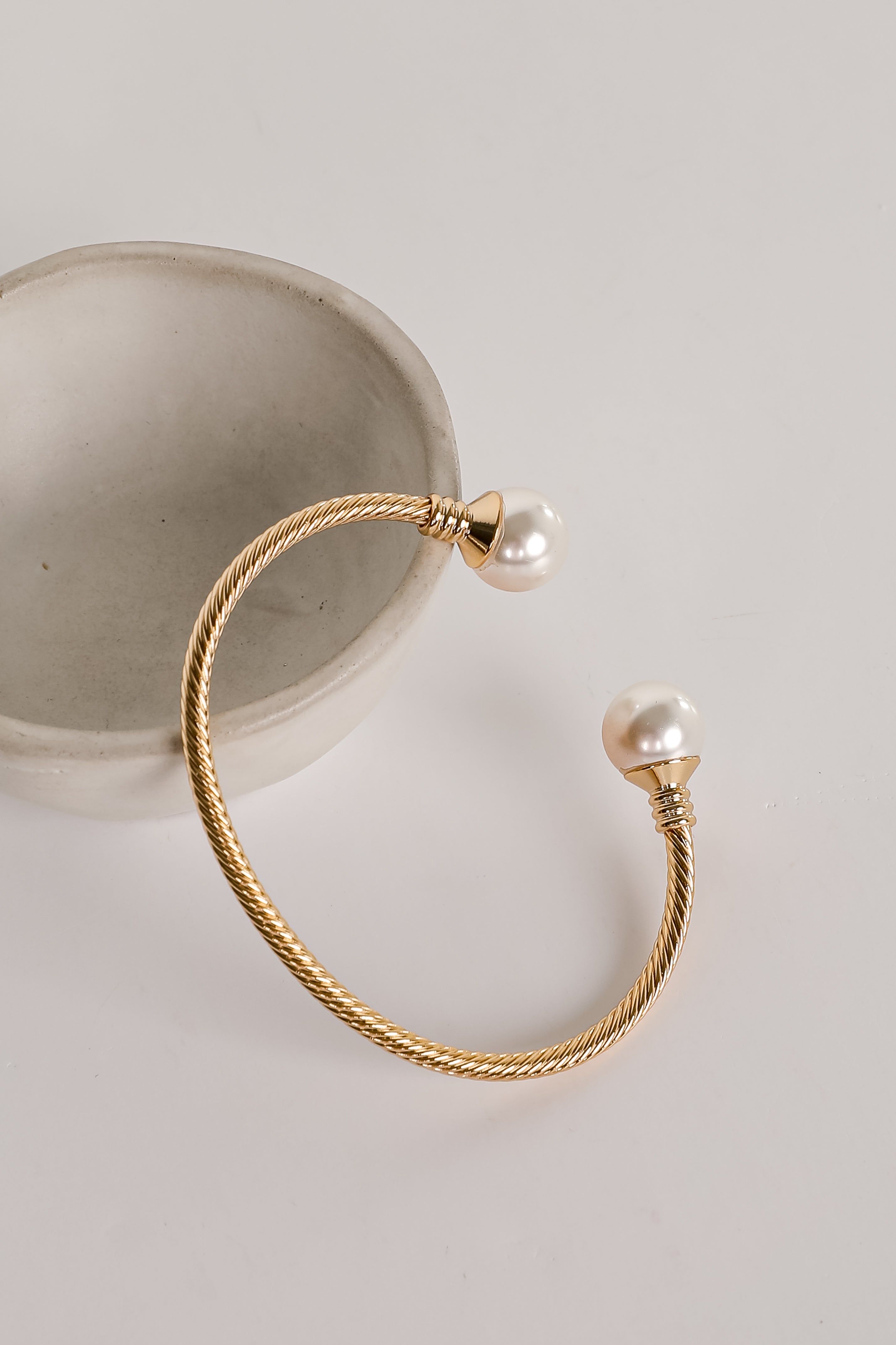 Serena Gold Pearl Cuff Bracelet