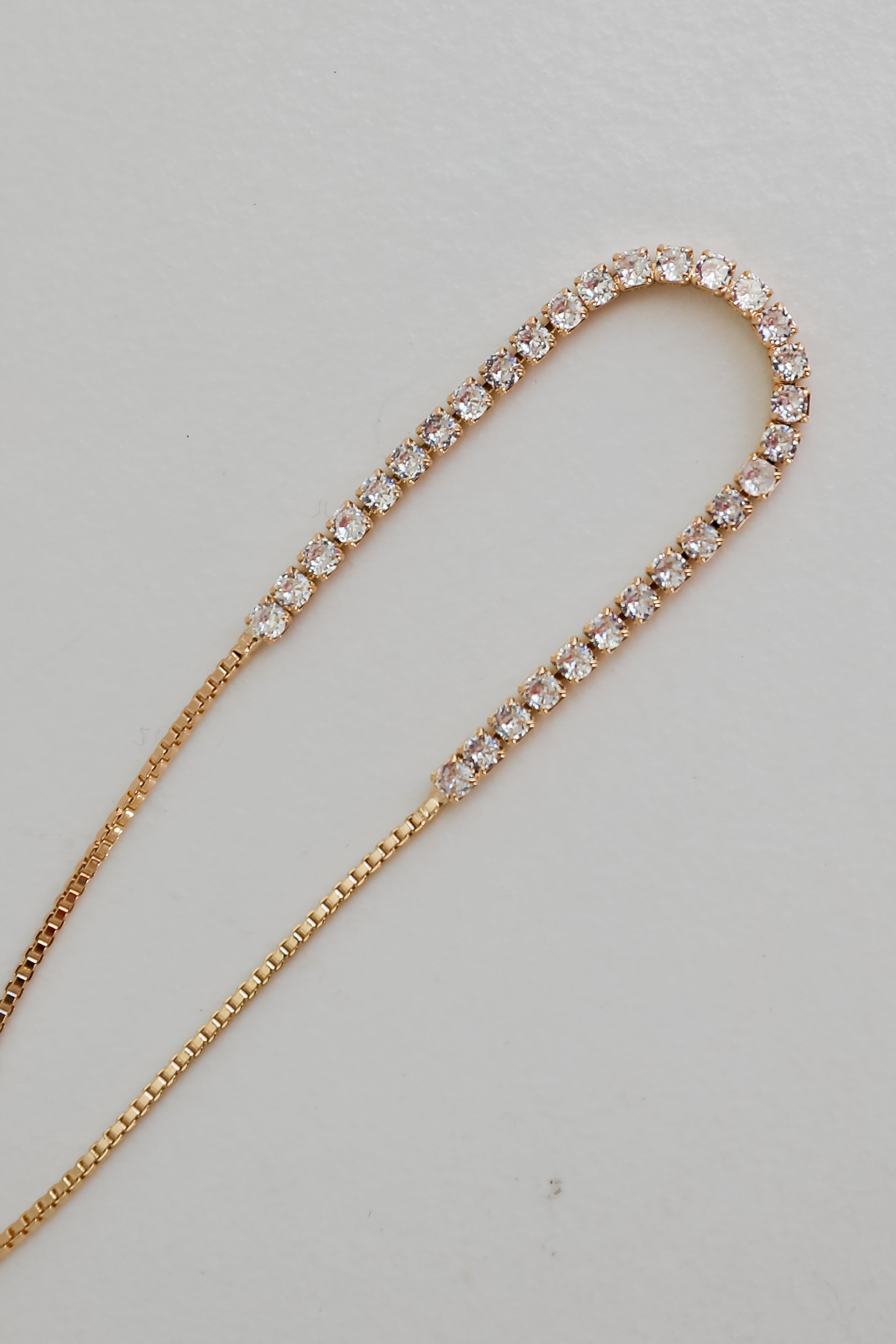 FINAL SALE - Lindsey Gold Rhinestone Bracelet