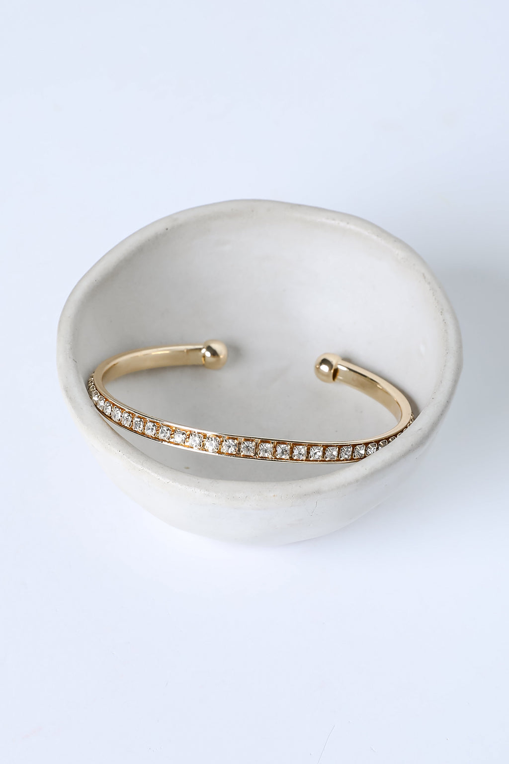 Lizzie Gold Rhinestone Cuff Bracelet