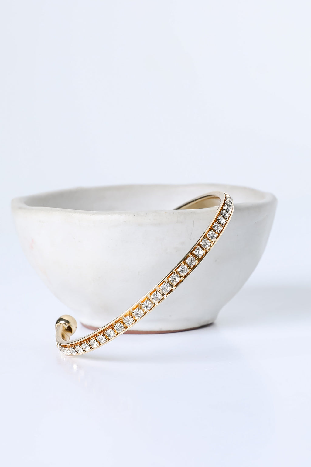 Lizzie Gold Rhinestone Cuff Bracelet