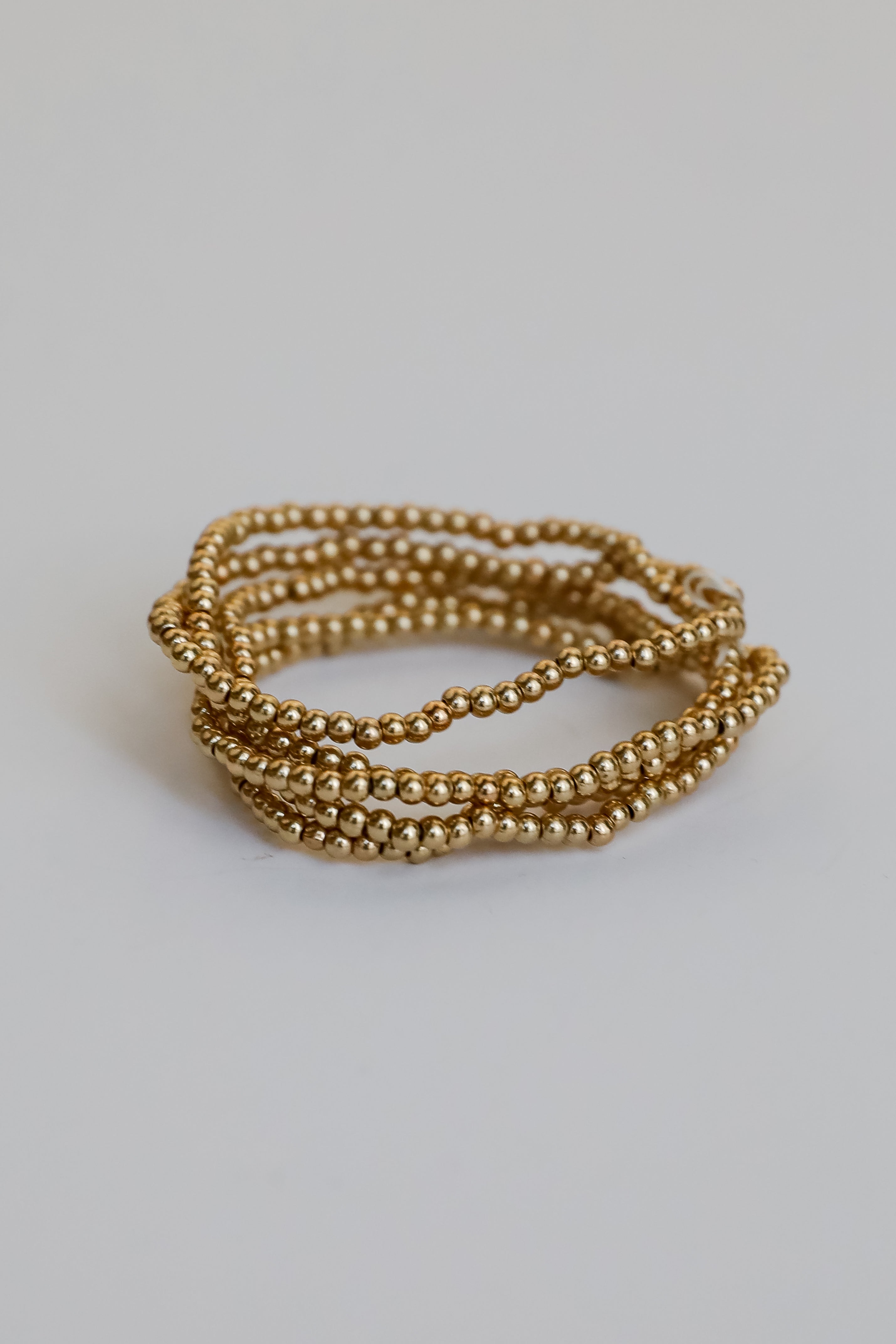 Maggie Gold Beaded Bracelet Set