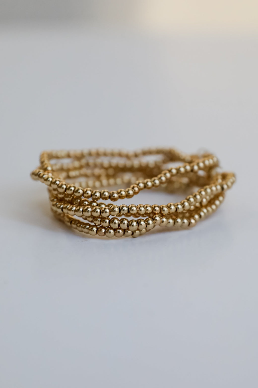 Maggie Gold Beaded Bracelet Set