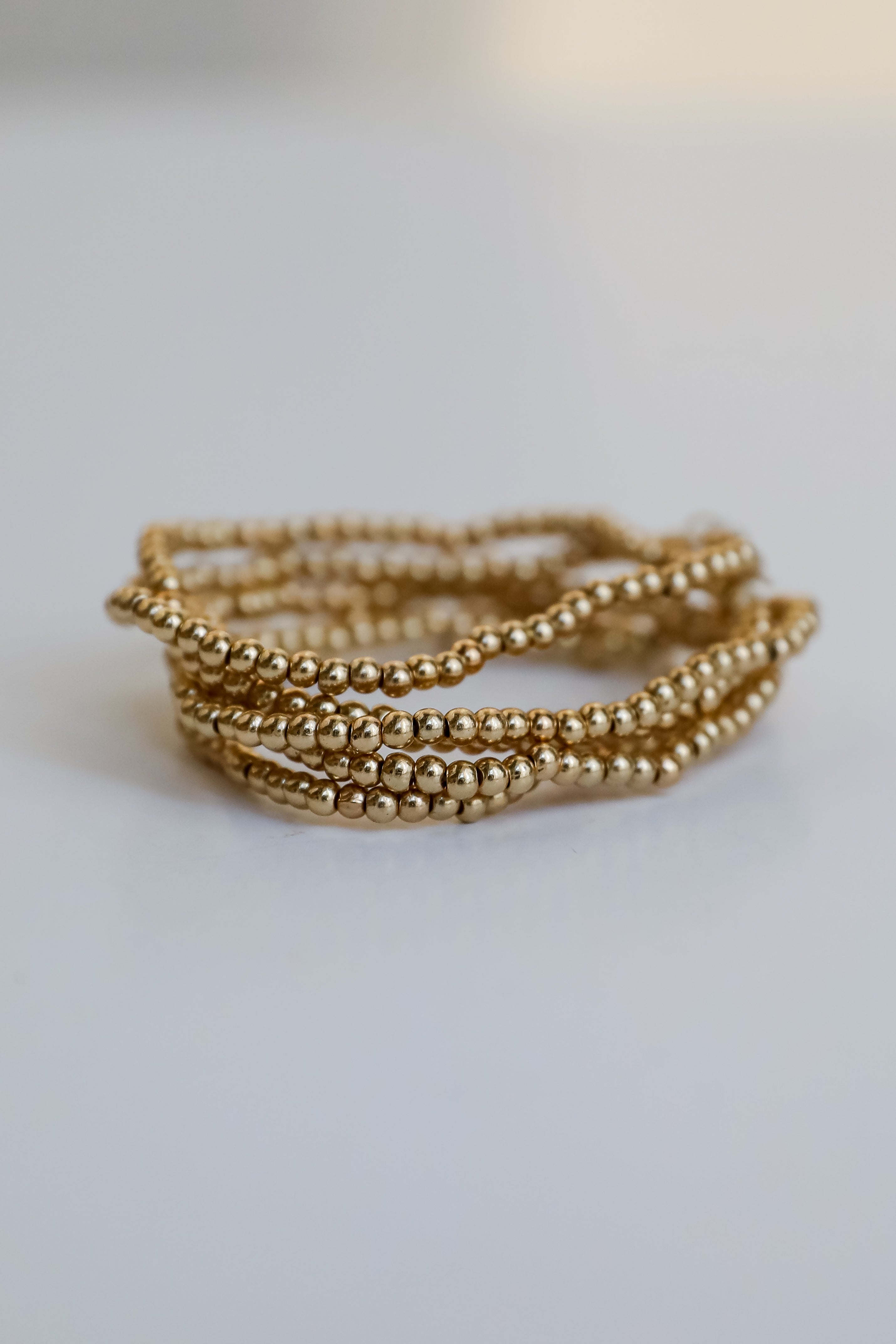 Maggie Gold Beaded Bracelet Set