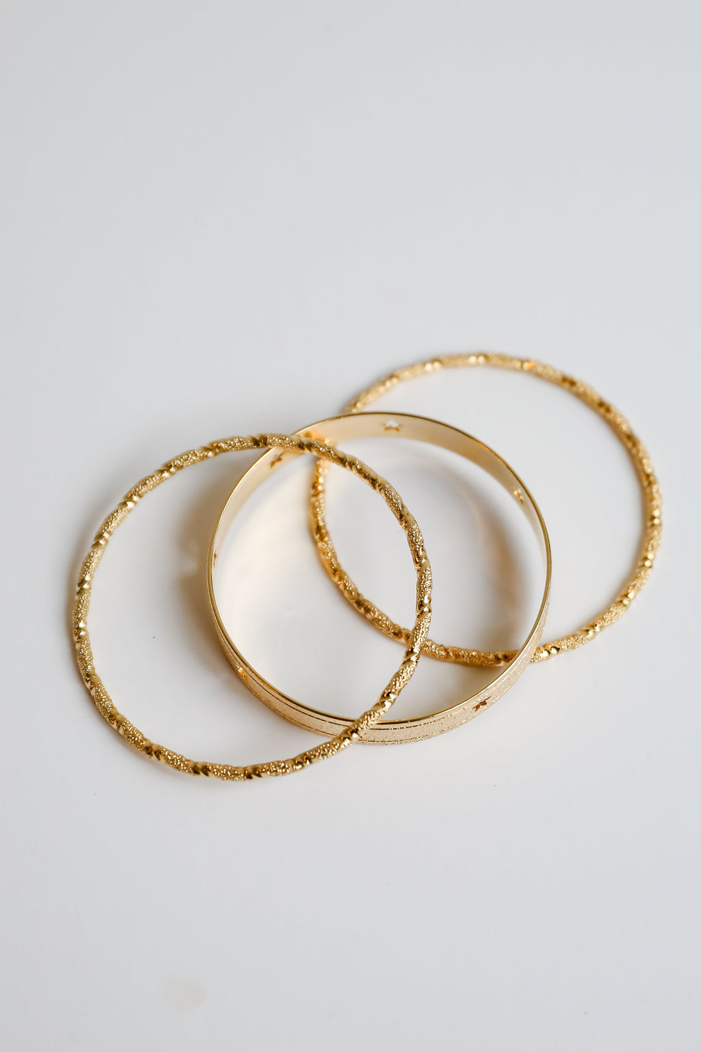 FINAL SALE - Cecelia Gold Star Bangle Set