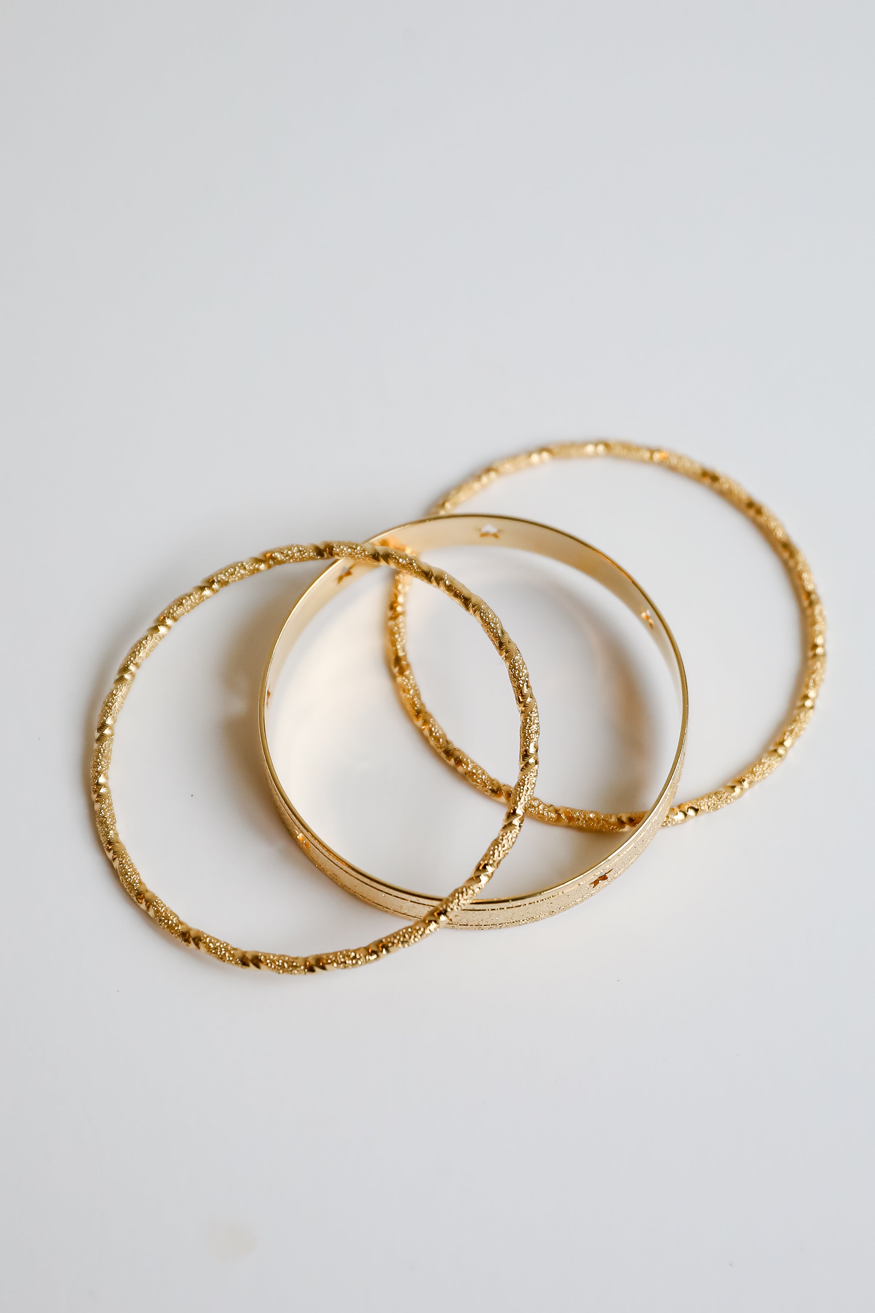 FINAL SALE - Cecelia Gold Star Bangle Set