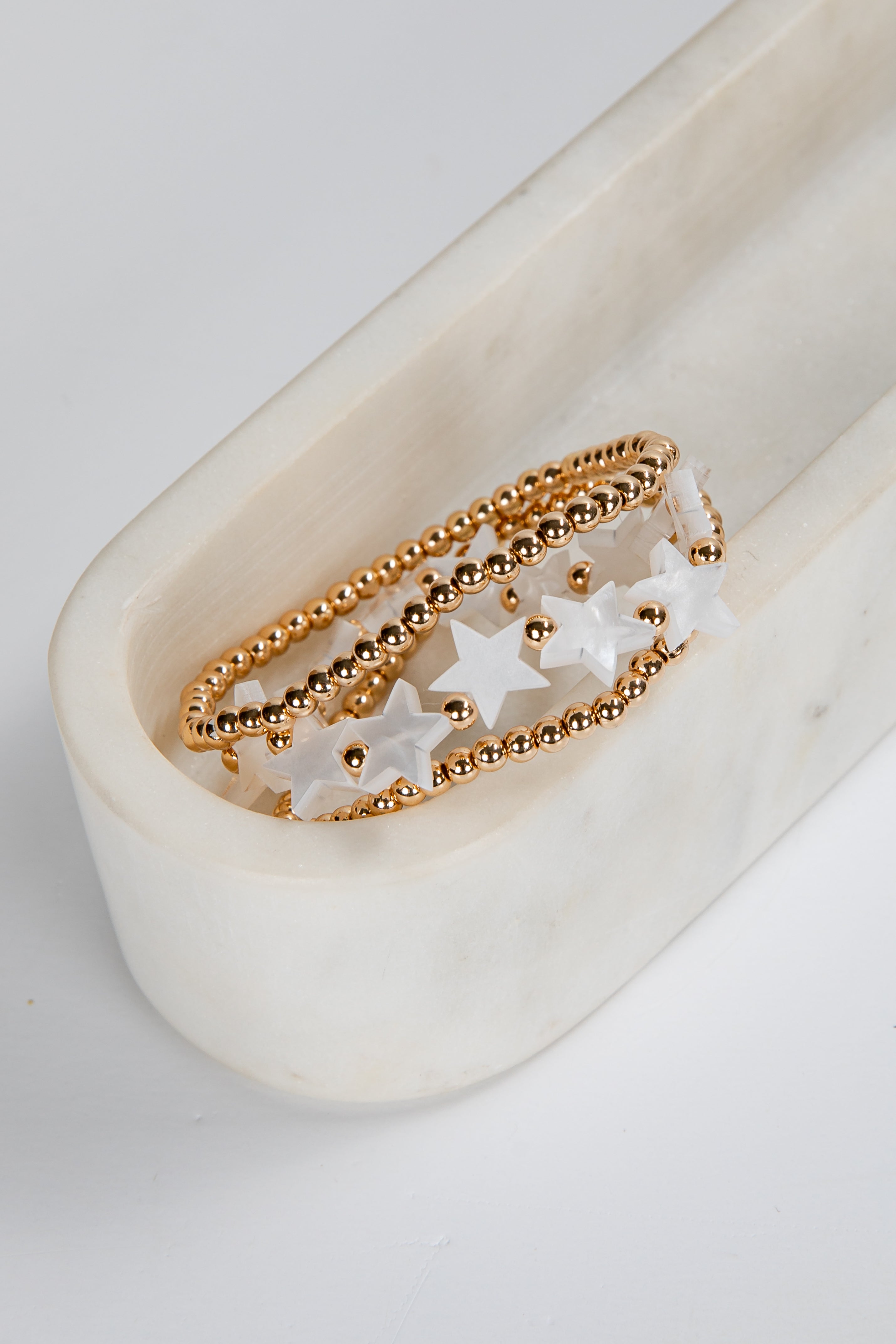 Alayna Gold Star Beaded Bracelet Set