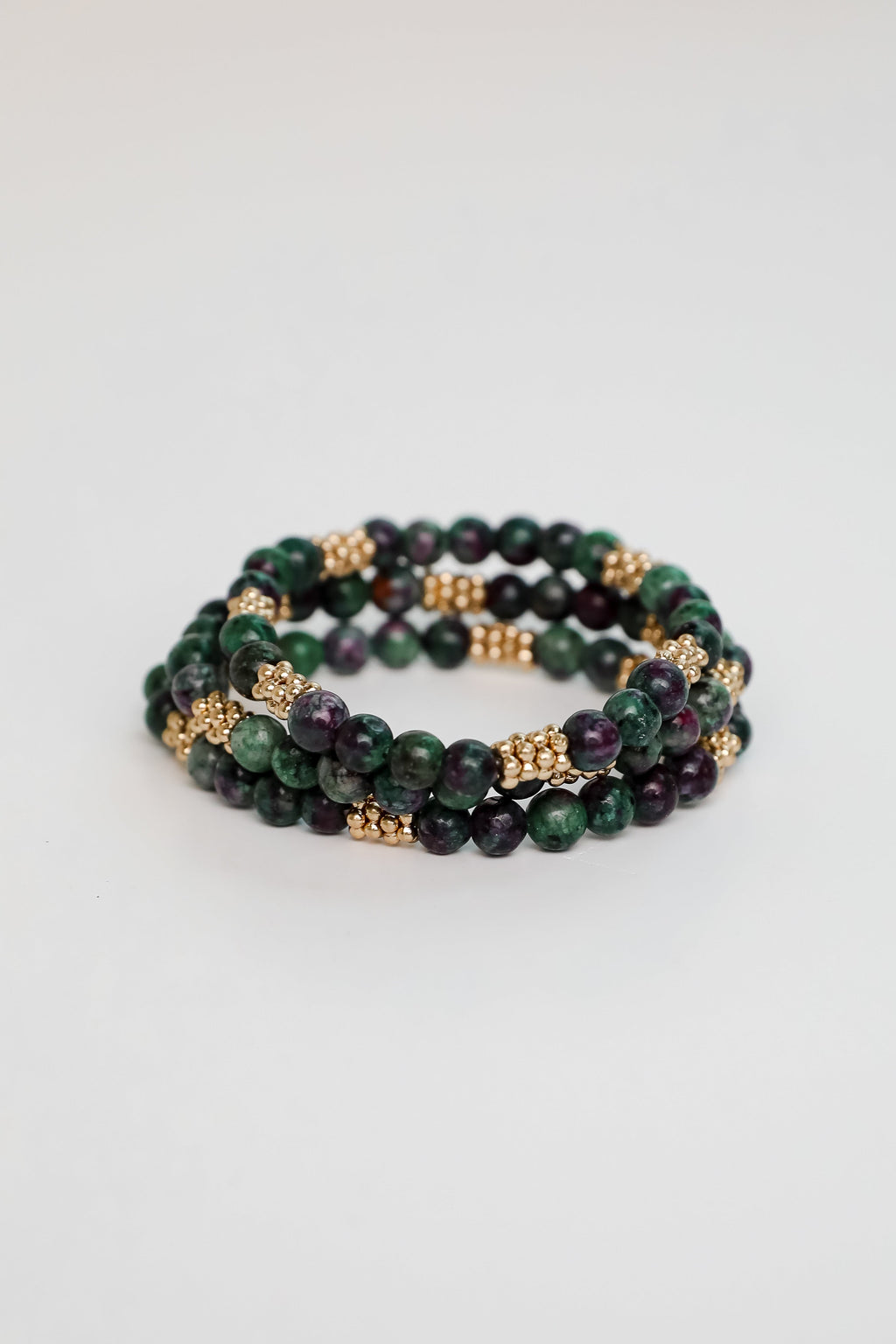 FINAL SALE - Samantha Green Beaded Bracelet Set