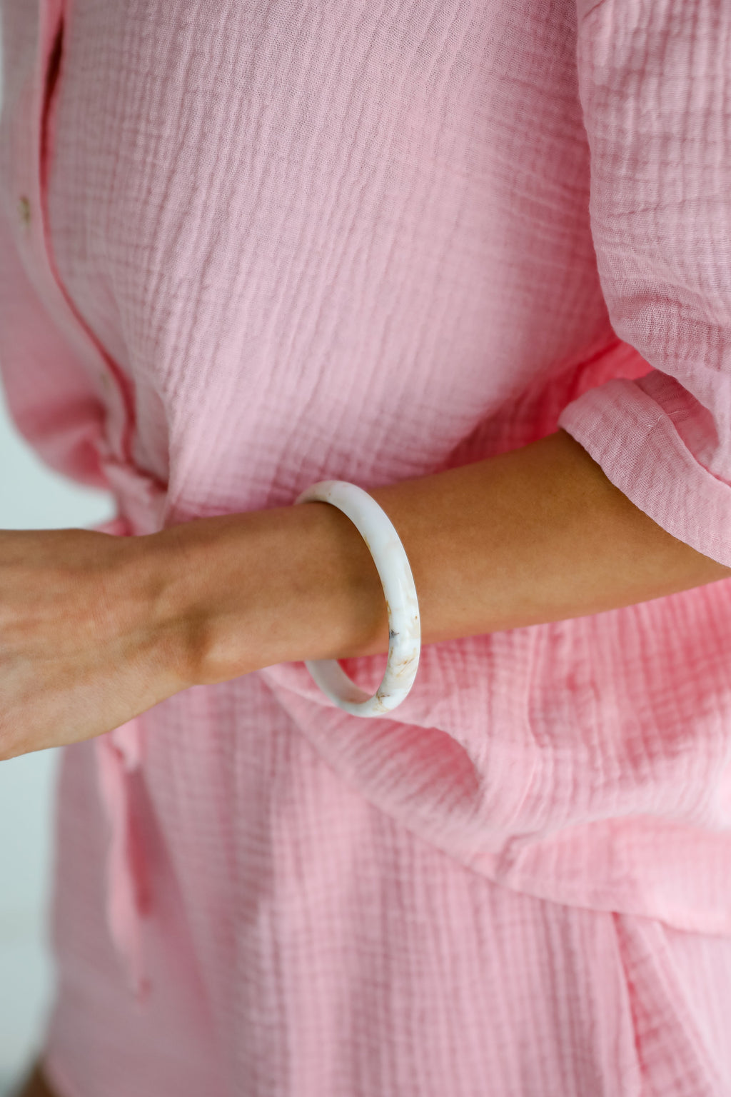 Daniella Ivory Acrylic Bangle