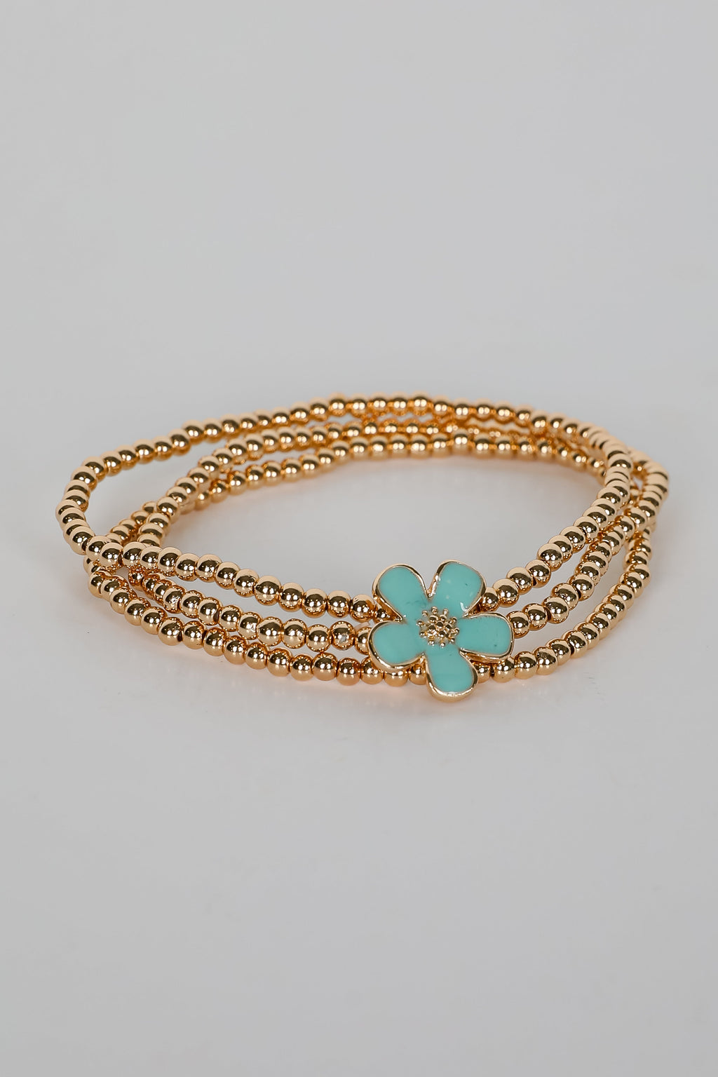 Catherine Beaded Flower Charm Bracelet