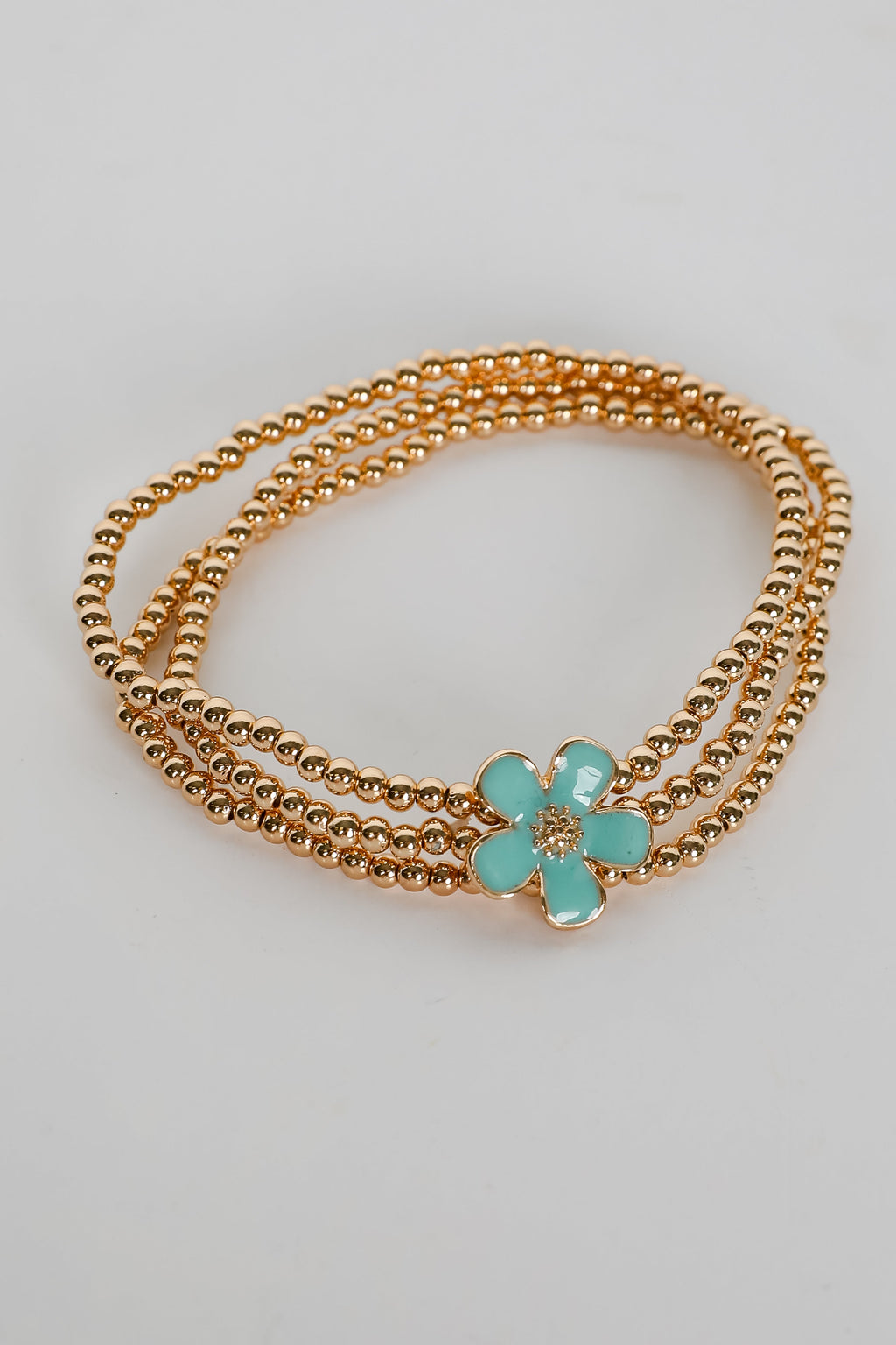 FINAL SALE - Catherine Beaded Flower Charm Bracelet