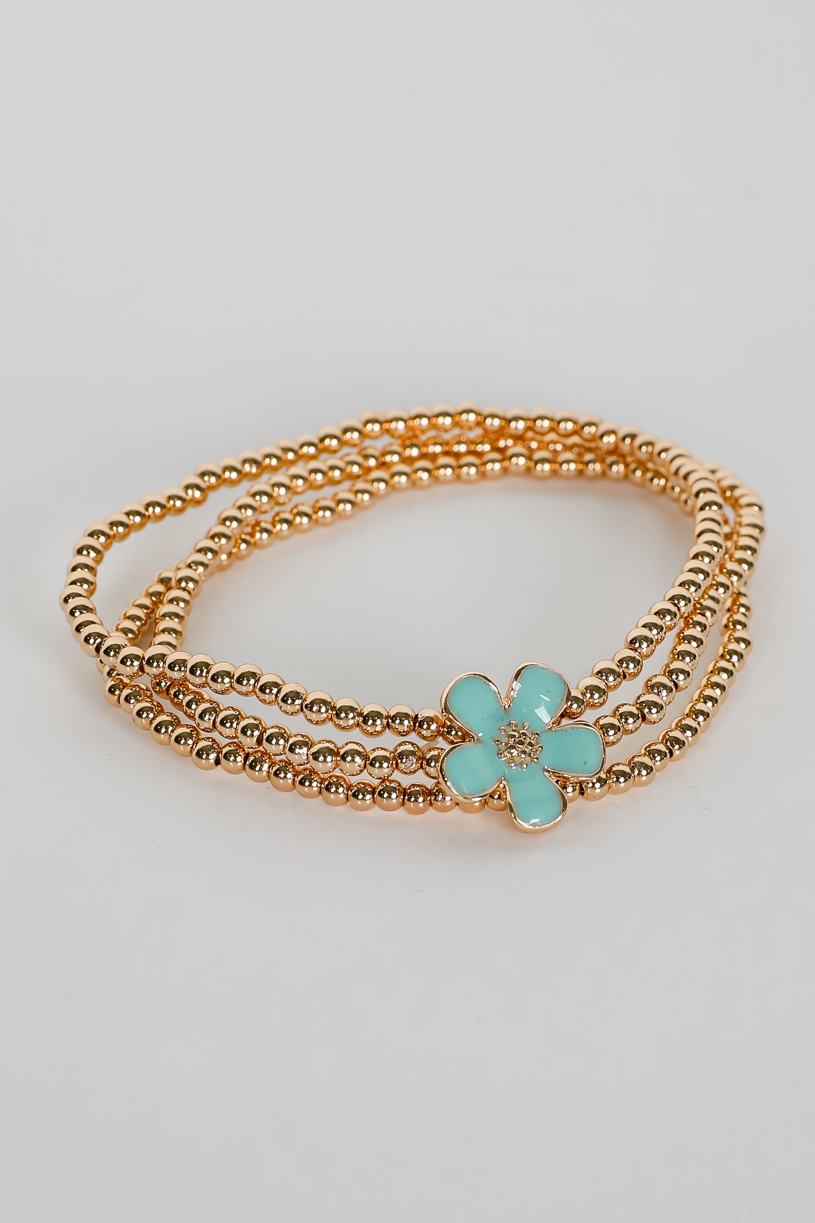 FINAL SALE - Catherine Beaded Flower Charm Bracelet